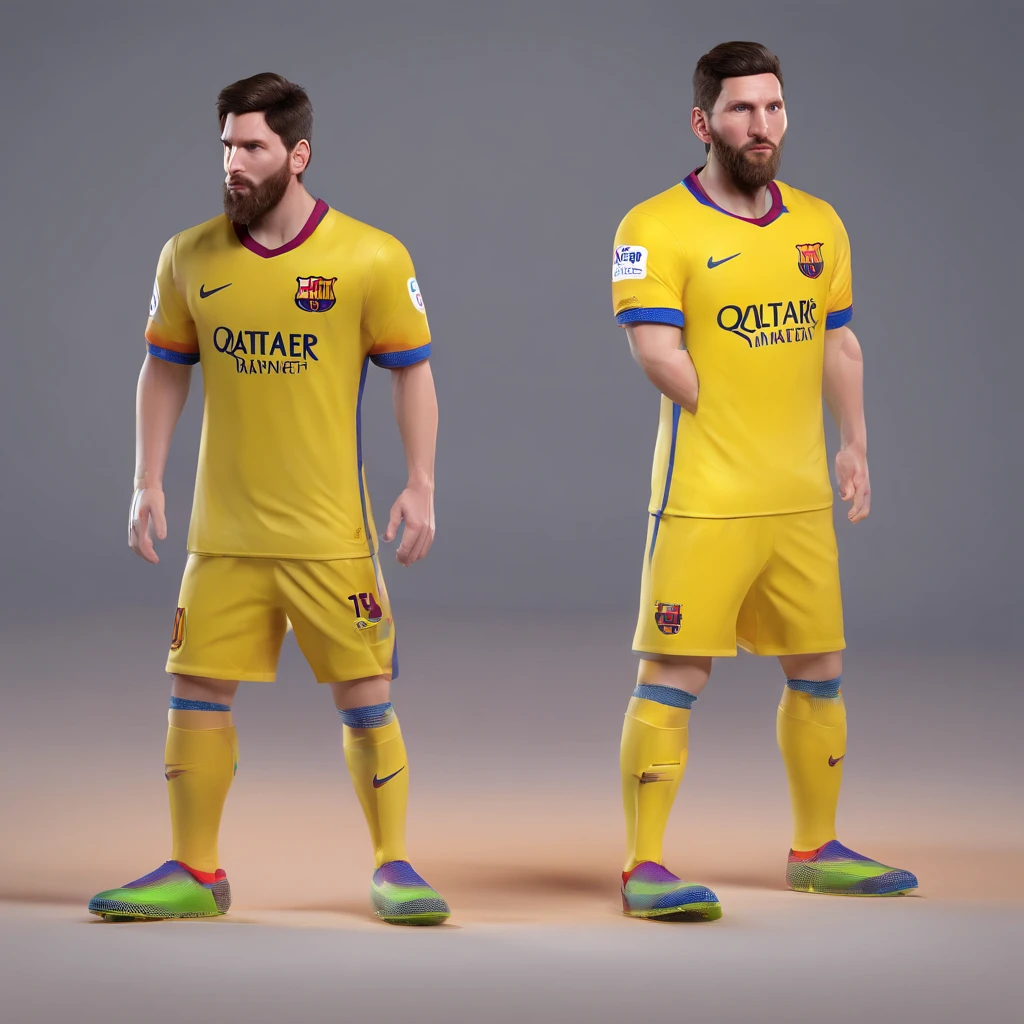 Lionel Messi IP por pop mart, ojuelos, Querubi, camiseta del Barcelona arcilla, modelos, Una caja ciega de juguete, Brillante y delicado,fondo limpio, Buen brillo, Renderizado 3D de,La mejor calidad