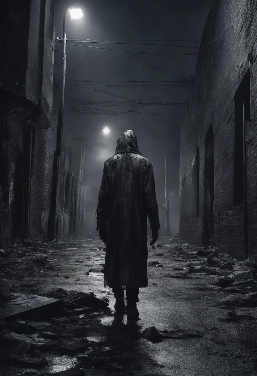 (Best quality,4K,A high resolution,Masterpiece:1.2),Ultra-detailed,The dark narrow streets are full of zombies,Dirty ground,No zombie looks different,Each shows a unique attenuation,Rotting flesh and bones,Horror cinematic setting,Ominous atmosphere,Spooky shadows,The pavement is cracked and broken,Abandoned and crumbling buildings,dim street lights,Thick fog swirled around,Cullet was scattered on the ground,graffiti-covered walls,The power cord is uneven and bent,A distant roar echoed,A terrible smell filled the air