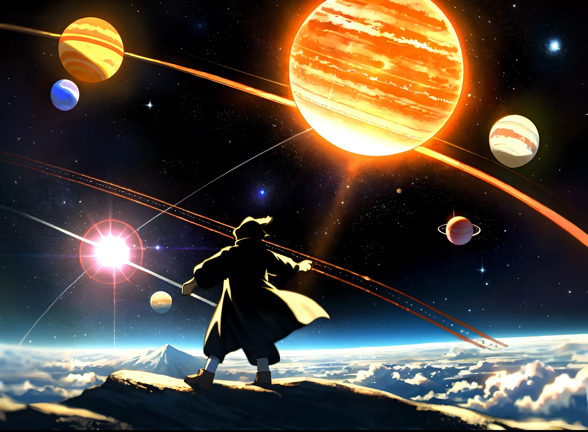 There is a mysterious force that exists，It is this invisible force that pulls the planets in the solar system around the sun