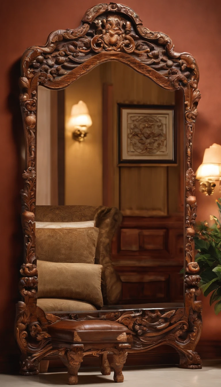 Shaped plaque,Solid wood and stone combined with master works,tmasterpiece,8K