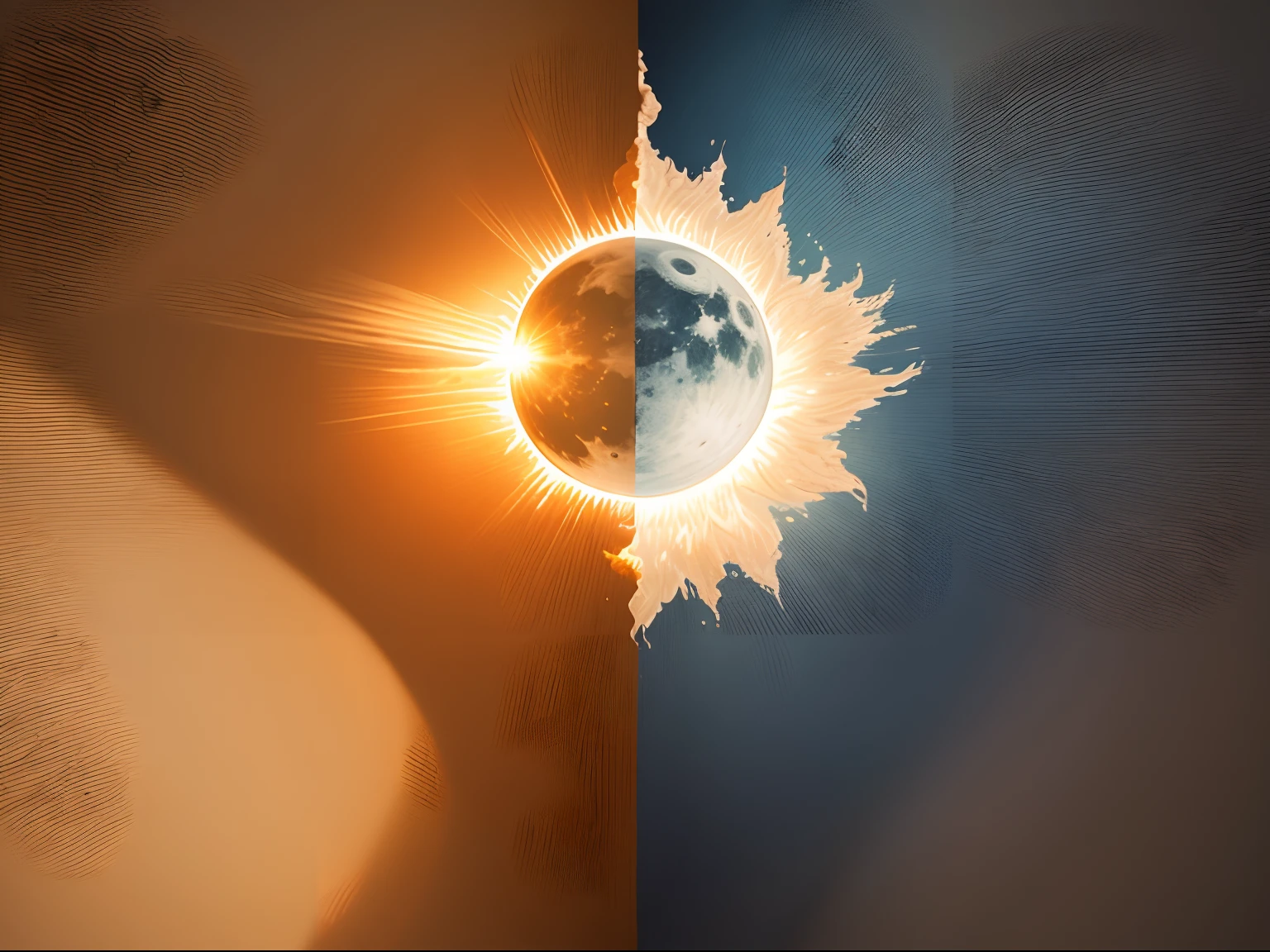 The sun and the moon are together