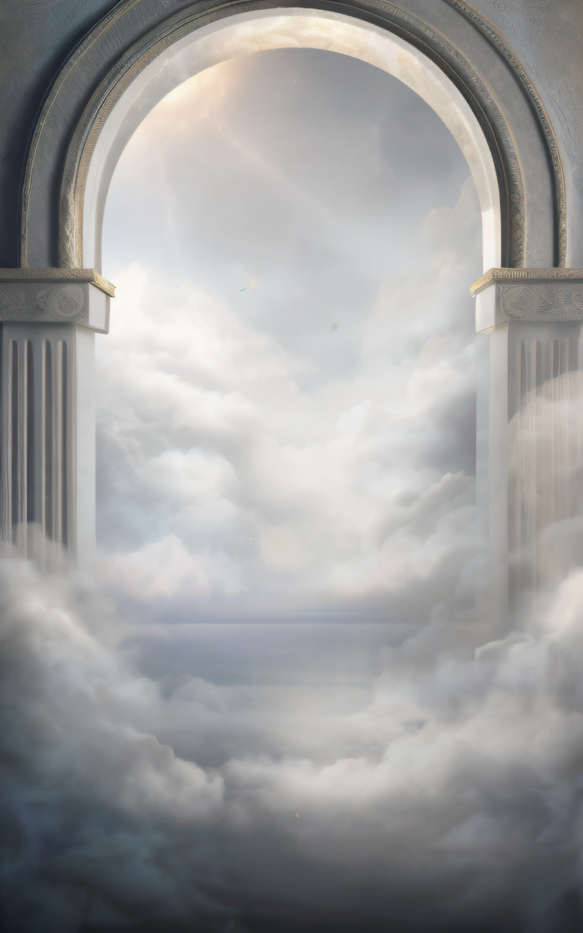 There is a table，There is a candle and a candlestick in the middle, lying a throne in a fantasy land, stuning fantasy 3 d render, baroque marble and gold in space, stunning arcanum backdrop, fantasia 3 d render, surreal 3 d render, surreal scene, voluminetric lighting. fantasy, palace floating in heaven, marble columns in background