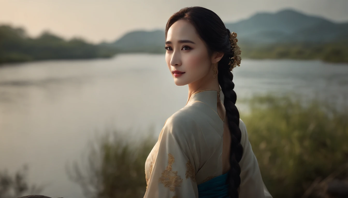 8k, complex, elegant, highly detailed, majestic, digital photography, denim lens, surrealist painting, broken glass, beating magic, winding lightning magic, (masterpiece, side light, fine beautiful eyes: 1.2), HDR, Void 5 energy lightning storm, (Chinese girl, black eyes: 1.5), pale skin, glowing skin, ( Sitting on a stone: 1.5), delicate face, black hair, wearing palatial blue armor, bare shoulders, navel, short skirt, fine blue armor, raining, beautiful, looking at the audience, facing the camera, masterpiece, upper body,