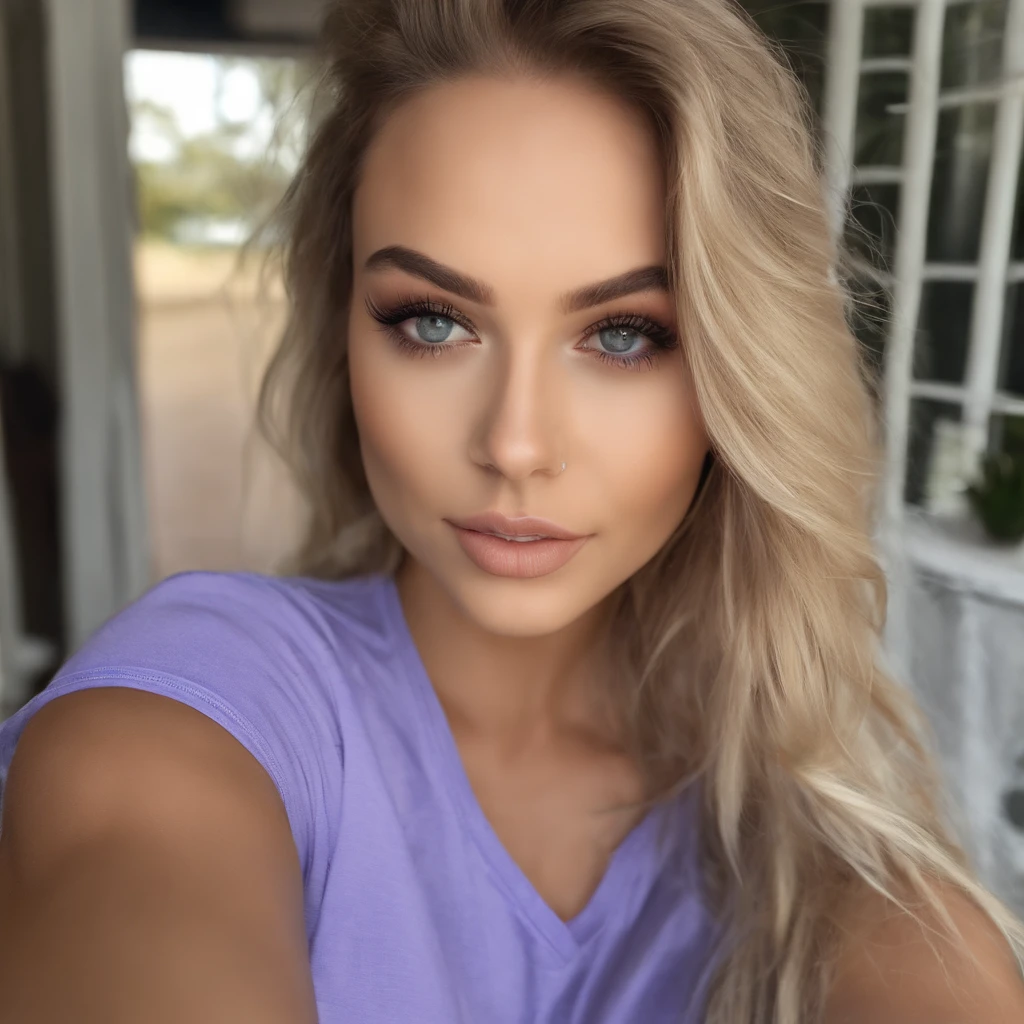 woman with matching tank top and panties, fille sexy aux yeux bleus, Portrait Sophie Mudd, Portrait de Corinna Kopf, cheveux blonds et grands yeux, selfie of a young woman, Les yeux dans le club Violet Myers, ohne Maquillage, maquillage naturel, Look directly into the camera, Visage avec Artgram, dezentes Maquillage, Superbe photo du corps entier, dans la chambre, Fission. Se promener dans le parc, Realstic,