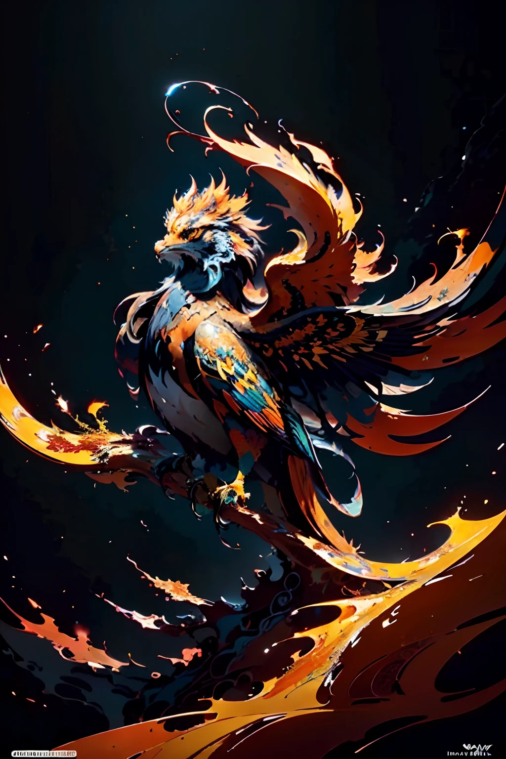 a close up of a bird with a colorful tail on a black background, artwork of a phoenix, ''wallpaper of a phoenix, phoenix rising from the ashes, fiery bird, phoenix in fire, phoenix rising, ''wallpaper of a phoenix resting, phoenix dragon, phoenix warrior, phoenix-inspired, phoenix flames, marco the phoenix, the phoenix, with fiery golden wings of flame