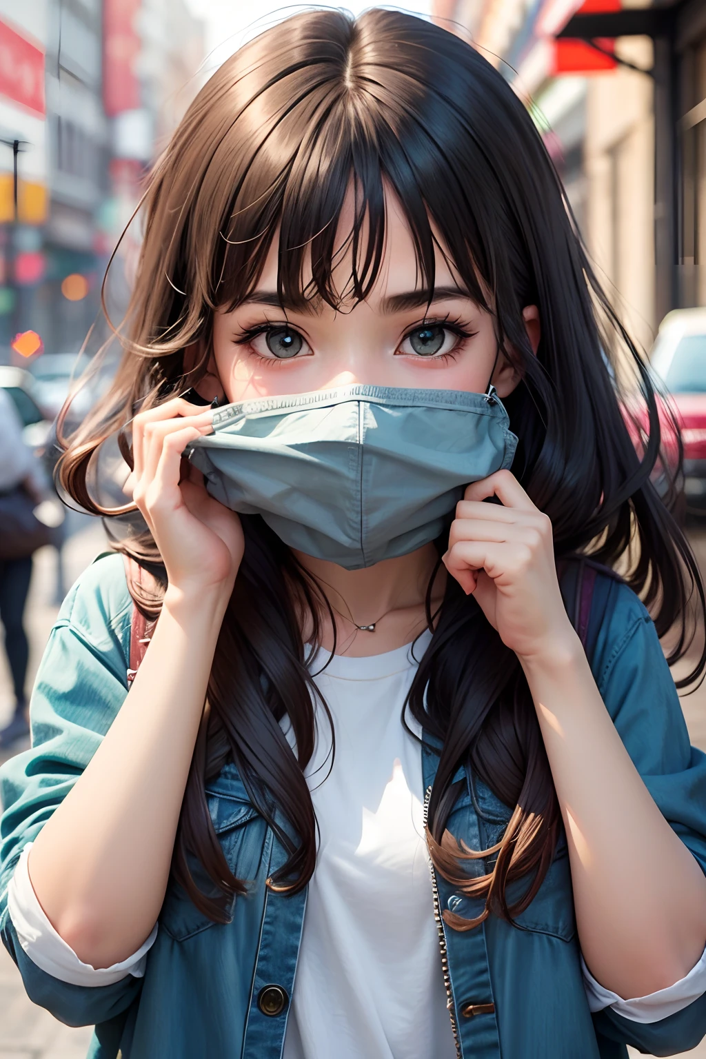 girl covering face