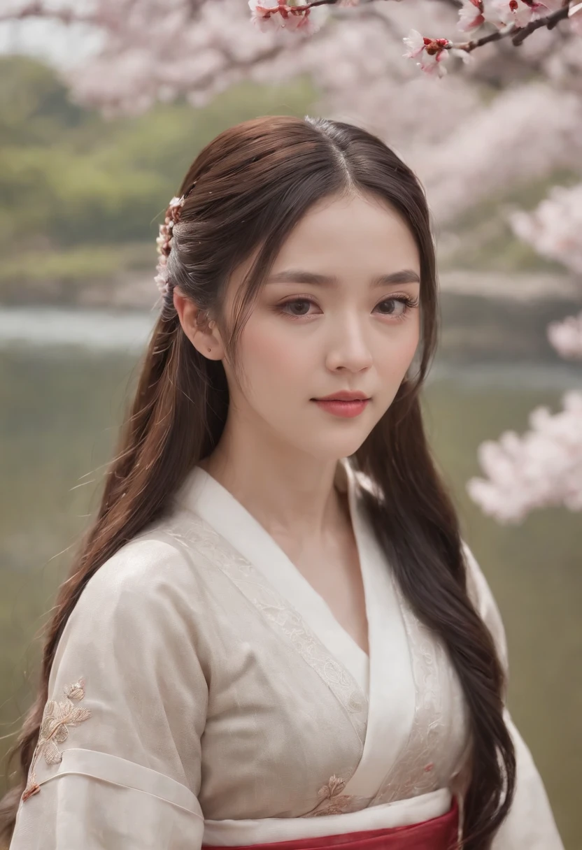 Best quality,(RAW photo:1.2),(Masterpiece:1.4),(Photorealistic:1.4),(A high resolution:1.4),
1girll, Long hair, Braid, Butterfly, Depth of field, From above,
hanami, Cherry blossoms, Lake, beautiful detailed  water, Black hair, Long eyelashes, 
 PureErosFace_V1, Hanfu,
 aespakarina,