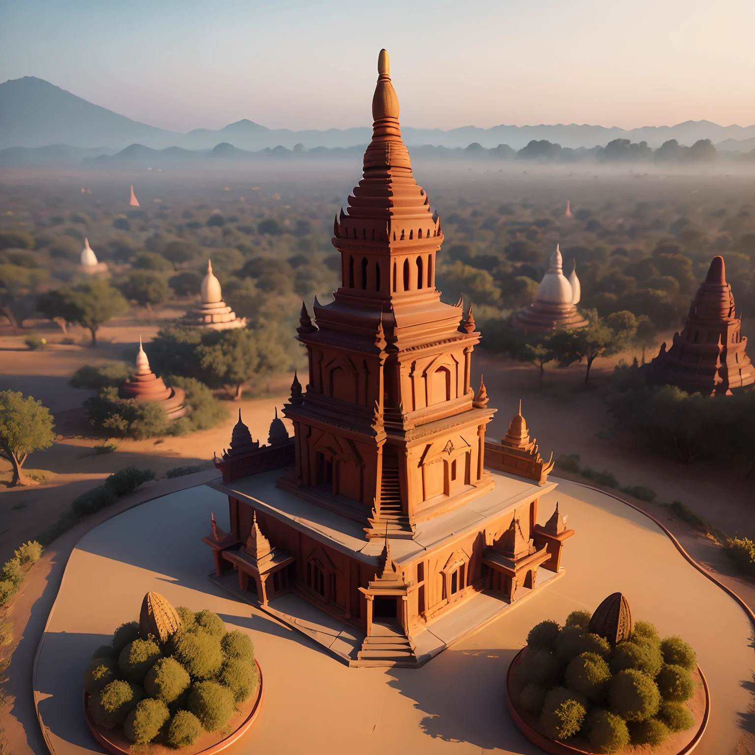 Bagan myanmar Diorama pagoda