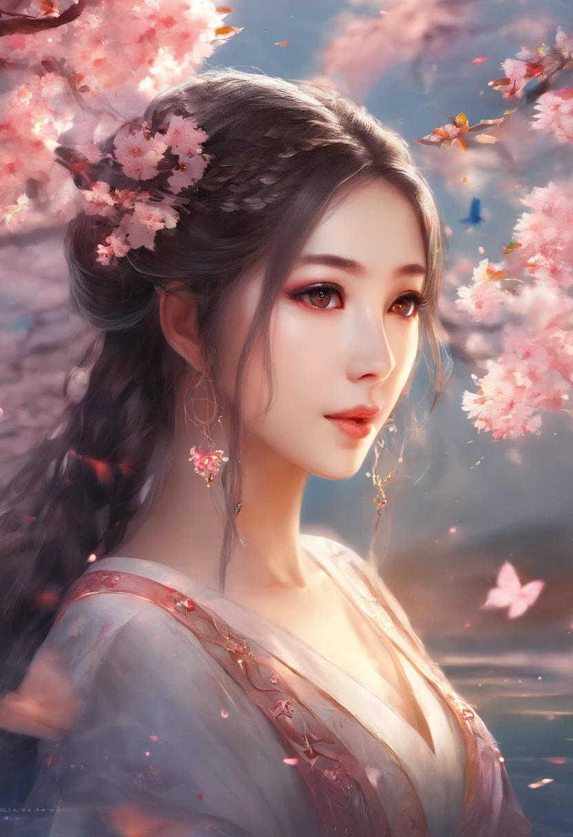 Female model, 2 , Thai anime,black hair, ponytail,Extra long hair 2 meters, With a torn cropped t-shirt, beautiful female model, Trending on cgstation, วัดChest 36 inches “Very large chest.,, Chest 36 inches “Very large chest., Beautiful digital artและงดงาม, Beautiful digital art, Beautiful digital artwork, beautiful digital paintings, very Beautiful digital art, beautiful paintings, Beautiful fantasy art images, Spectacular digital painting, beautiful oriental woman, UHD 4K beautiful art, Amazing digital paintings, beautiful goddess, beautiful fantasy pictures, a close up of a woman have long hair holding a bouquet of flowers, beautiful south korean woman, asian girl have long hair, Chinese girl, beautiful asian girl, Korean girl, have long hair, Gorgeous Chinese model, beautiful young korean woman, gorgeous young korean woman, Sazi, korean woman, beautiful asian woman, Inspiration from Huang Ji, Chinese woman, By Ni Thian