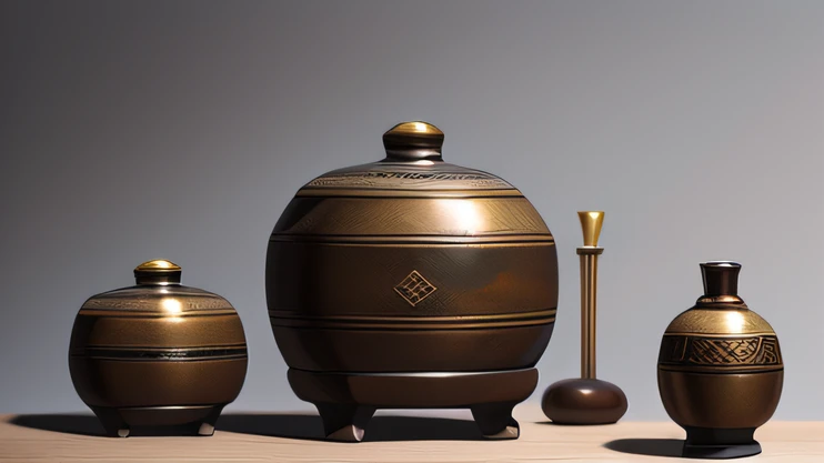 Antique artifacts,The bottle is placed on a boxwood table,Total height 28 cm,There is a lid on it,The buckle is tight,This copper, Bronze bottle in white gold,It resembles a copper cleaning bottle unearthed by the shrine monk Tataki,It can be concluded that it is a relic of the Tang Dynasty,Blue and white inlay,Complete set of work officer kiln, Full branching mode, No text,Forged hammer pattern,Has a small belly,oguchi,sedate,massiness,Shiny and warm