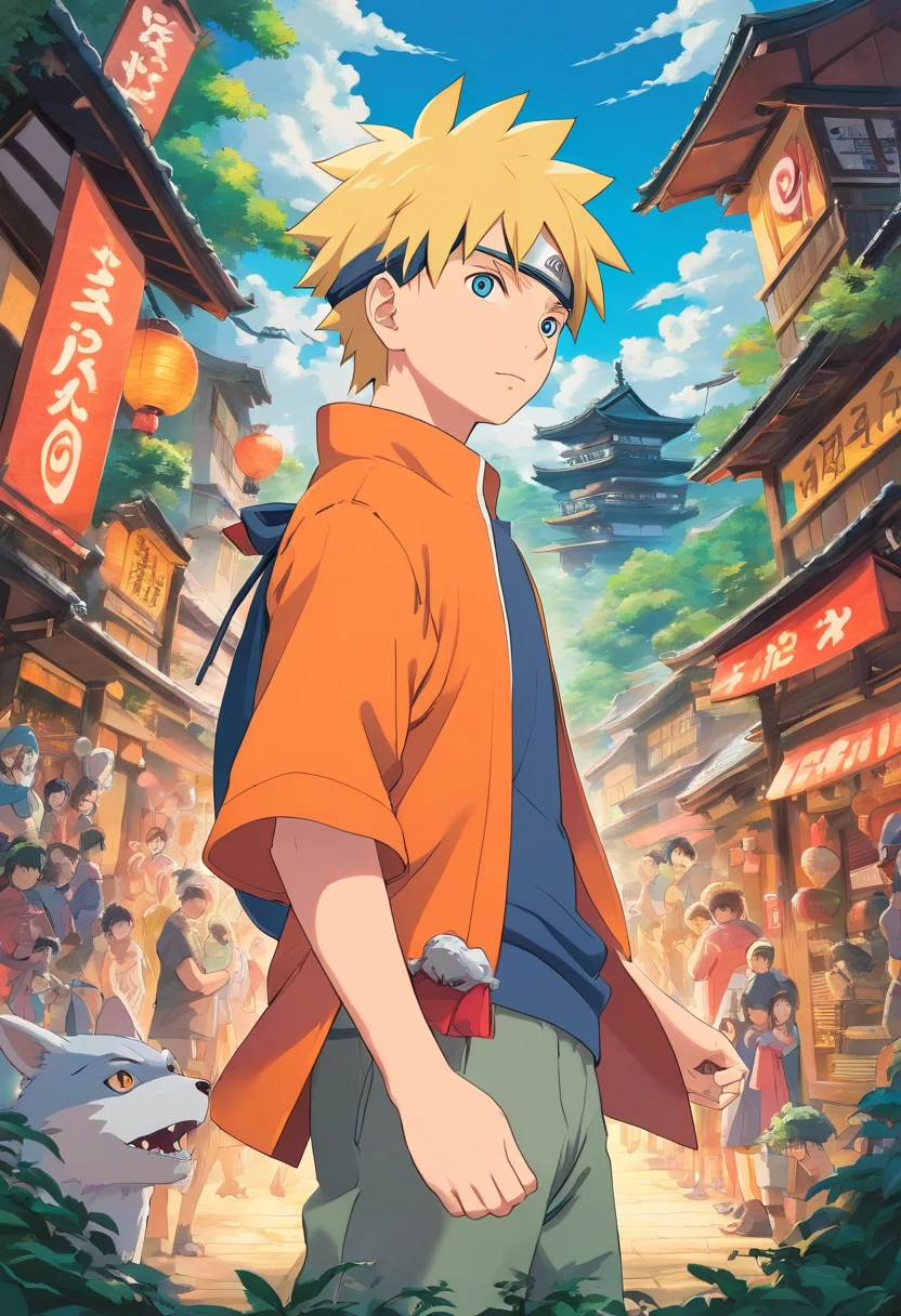 arte de camiseta naruto