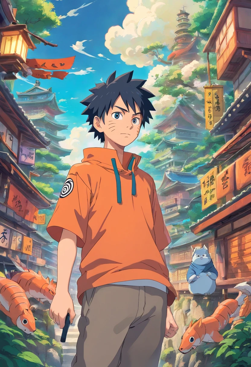 arte de camiseta naruto