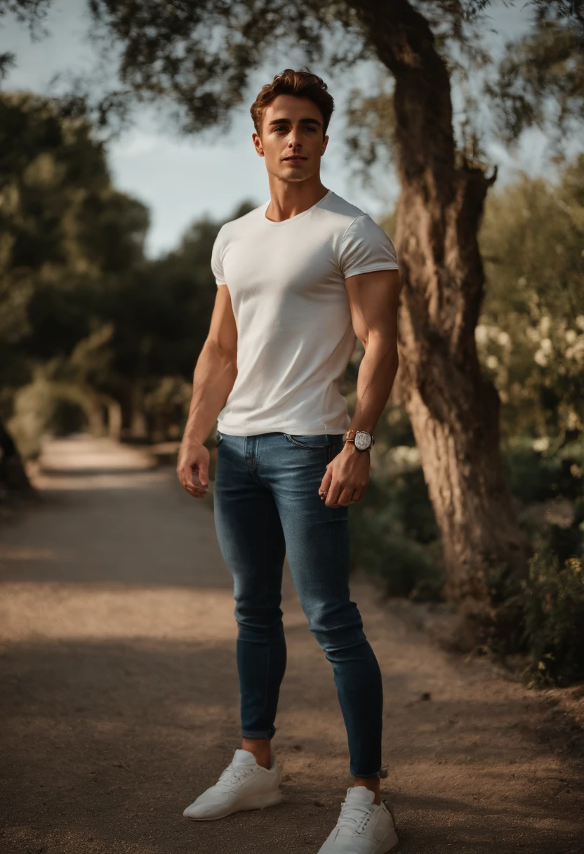 Muscular Charles Leclerc in a T-shirt and jeans The Dream of Universal Gays