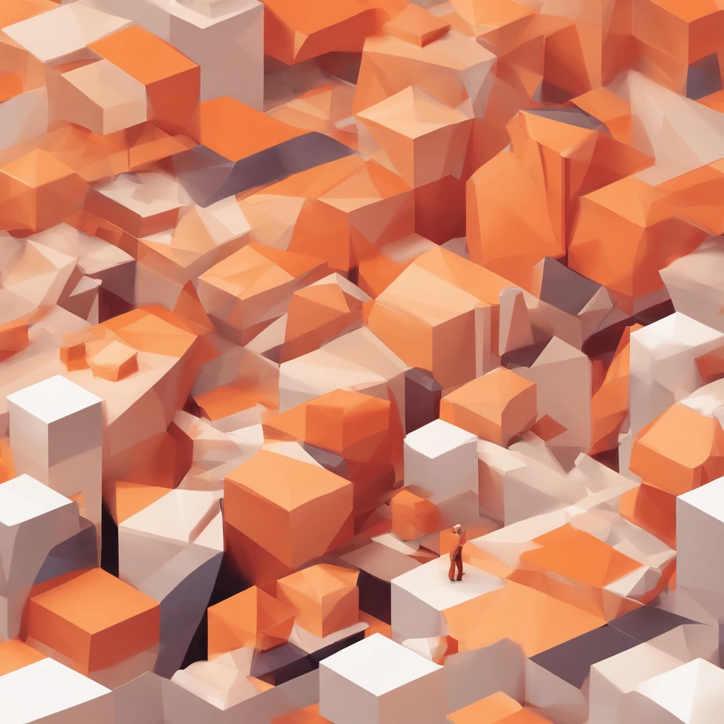 simple, contemporer, painting, artwork, japandi, orange color, 4k