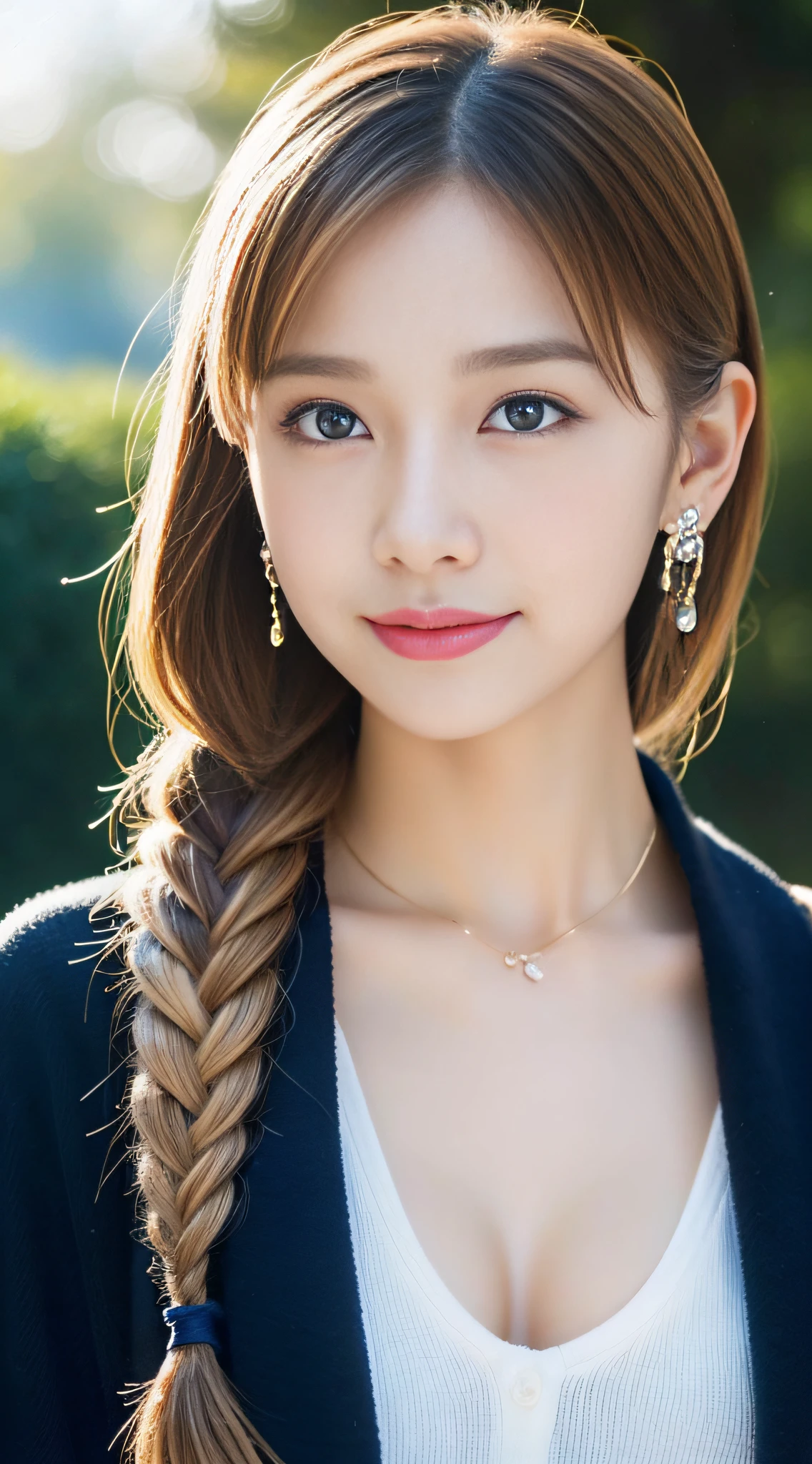 (((32K,very high res, high detailing, highly accurate,Masterpiece Girl 1))),Raw photo & realistic atmosphere,beautiful dark blue eyes,Detailed mouth,Glossy lips,Detailed eyebrows,Soft white skin that shines with every detail,,Eyes drawn in detail、Very beautiful eyes with azure eyes,Detailed lips、Very beautiful face,Very well-formed face、Lifelike face,shiny beautiful lips,Beautiful eyebrows,Infinite reality,Best design,(Insanely cute sober and modest Japan 18-year-old girl,,Toned body,Perfect Gal Leader Model,Beautifully shaped breasts,Very cute beautiful girl, Girl:1.5),Best Natural Makeup,Japanese ido,Korean Idols,Young sensual idol,Moist eyes,Dark beautiful eyes,Beautiful butt,beauty legs,,camel's foot,:1.3),超A high resolution、,Natural and realistic face,Back lighting,Pure eyes are too cute,(((photorealisim,Photograph the whole body))),,Reality Live Action,(simple earrings,a necklace,Shiny nails,,Camping Fashion,Braided blonde short hair,独奏,Lori,Smile faintly,full body Esbian:1.7),(Show full-body fashion,with light glowing15Year old school.8)
