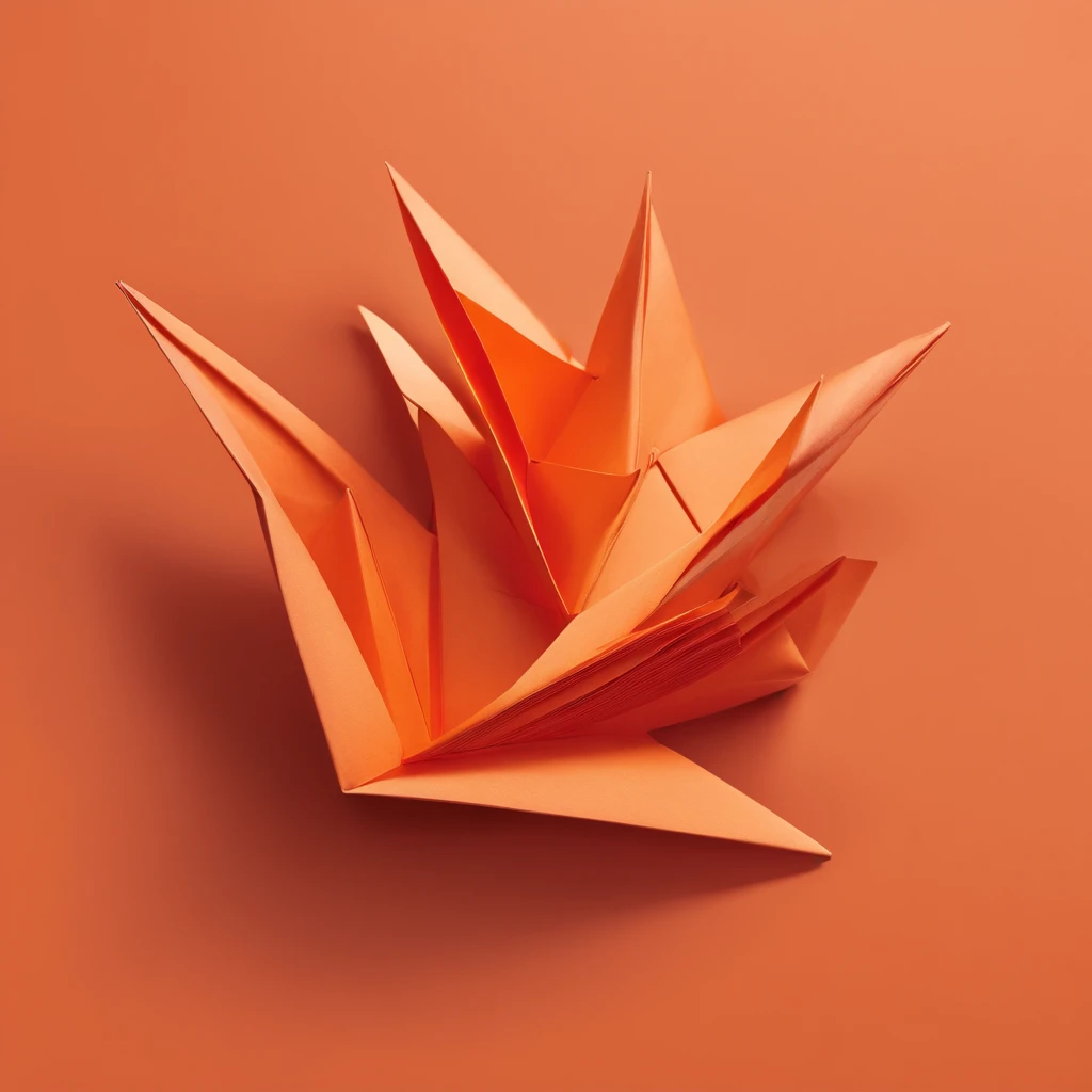simple, contemporer, painting, artwork, japandi, orange color, 4k