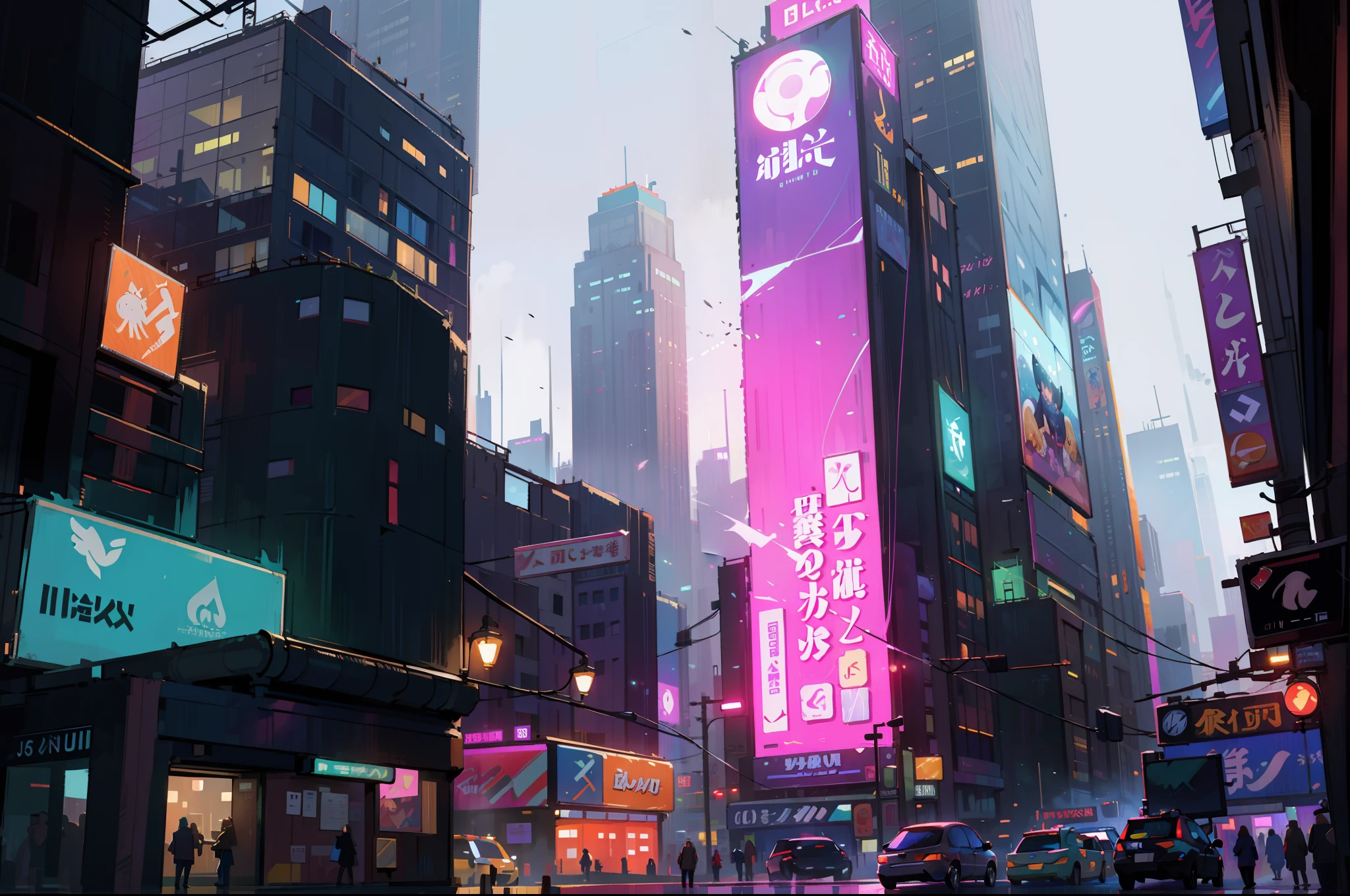 A busy cityscape with towering skyscrapers, vibrant neon lights, and dazzling billboards. (best quality, highres, ultra-detailed), (realistic, photo-realistic:1.37) NYC cityscape, (glimmering, glowing) neon lights, (colorful, vibrant) billboards, (reflection, mirrored) glass windows, (urban, metropolitan) atmosphere, (hustle and bustle, lively) streets, (dazzling, eye-catching) signage, (dynamic, energetic) city life, (modern, futuristic) architecture, (nighttime, dusk) setting, (bokeh, blurred lights) in the background, (ambient, soft) lighting, (iconic, recognizable) landmarks, (busy traffic, moving cars), (crowded sidewalks, pedestrians), (city that never sleeps), (melting pot, cultural diversity), (vivid colors, striking contrast), (dynamic perspectives, unique angles), (splendid, stunning) city skyline, (impressive, grand) buildings, (fast-paced, lively) atmosphere, (dream-like, surreal) ambiance [photography, concept artists].