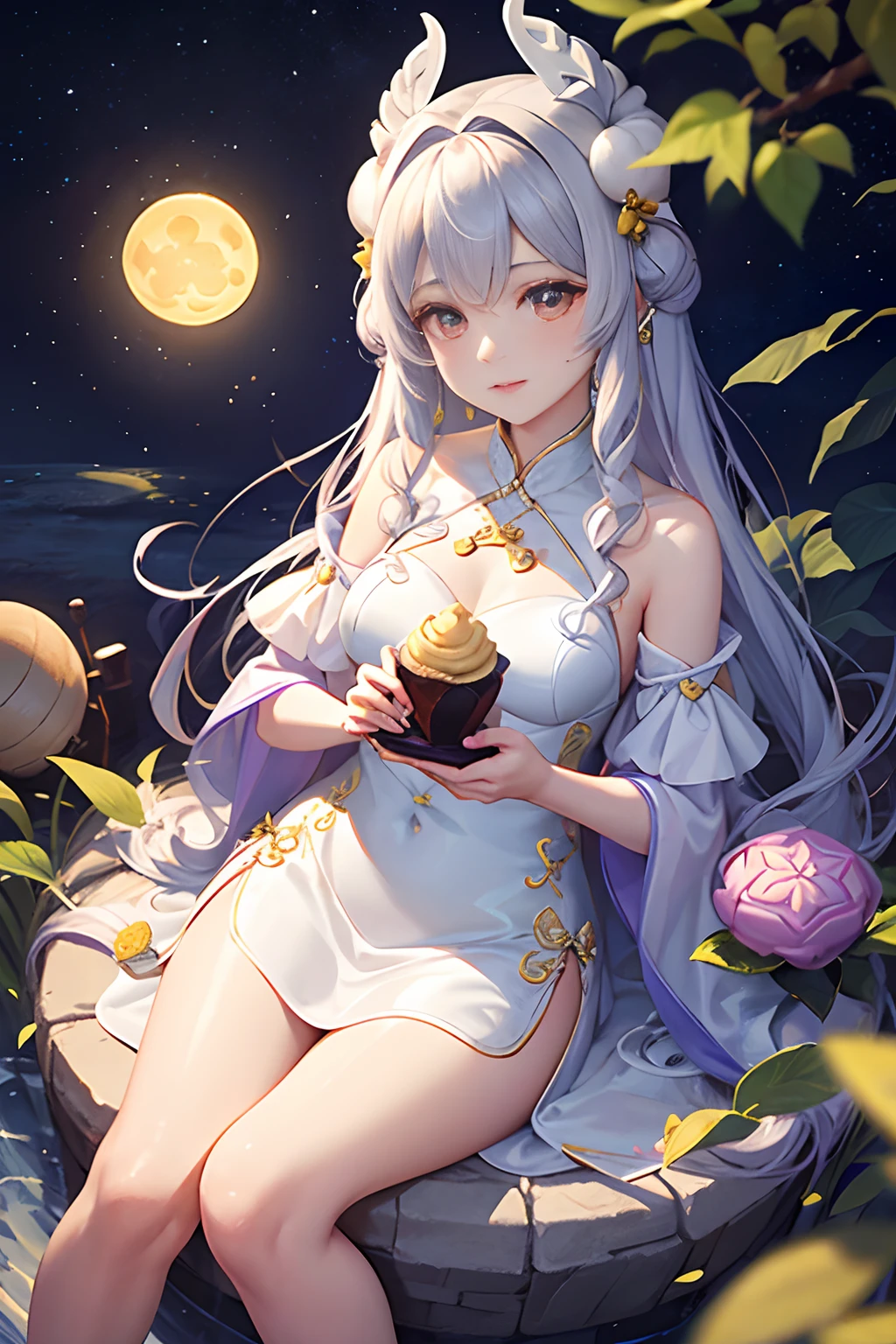 High-value custard ice skin mooncakes,Chang'e,faeries,Mid-Autumn Festival