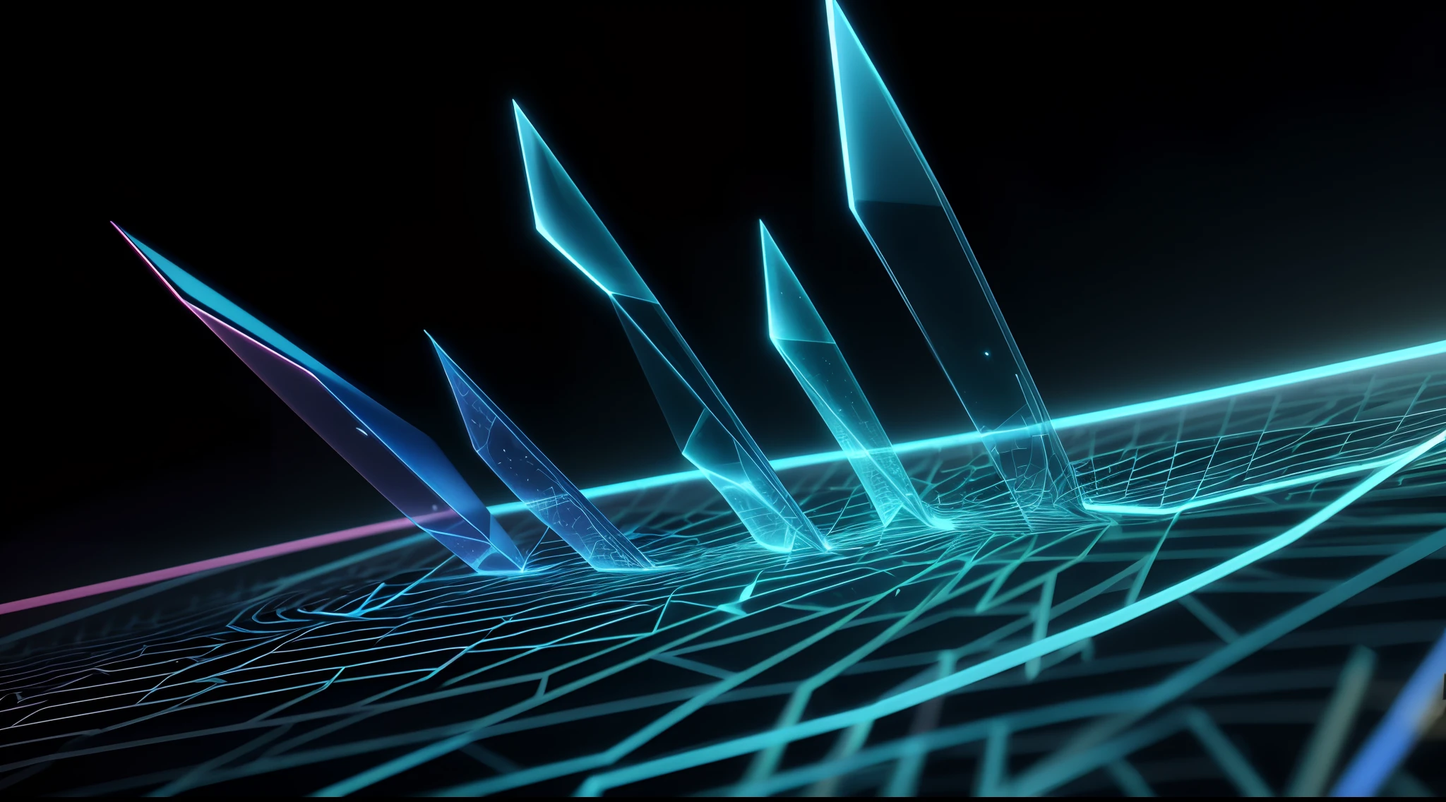 Engaging 3D visualization featuring stunning graphs、glinting