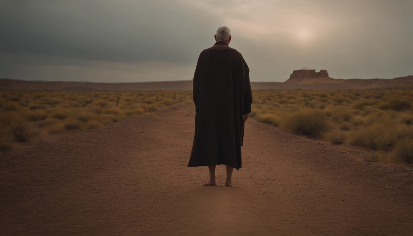 man, looking 50 years old, desolate, with deformity in his legs, focus on the deformed legs. Ancient setting, time before Christ.