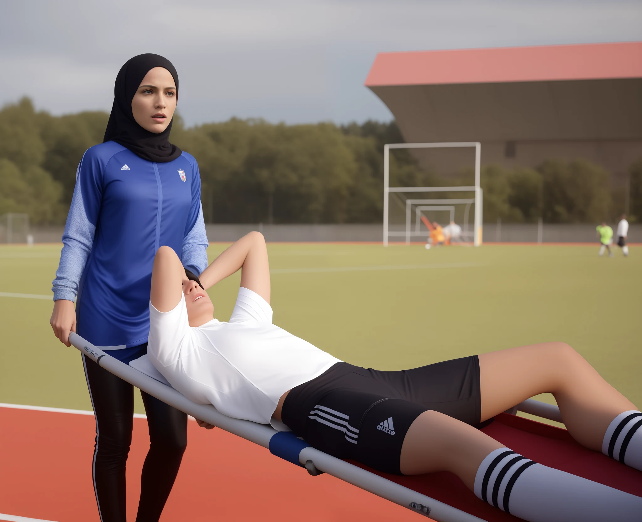 Football, Football Scene, Football Stadium, Injury Pose, Suffering Pose