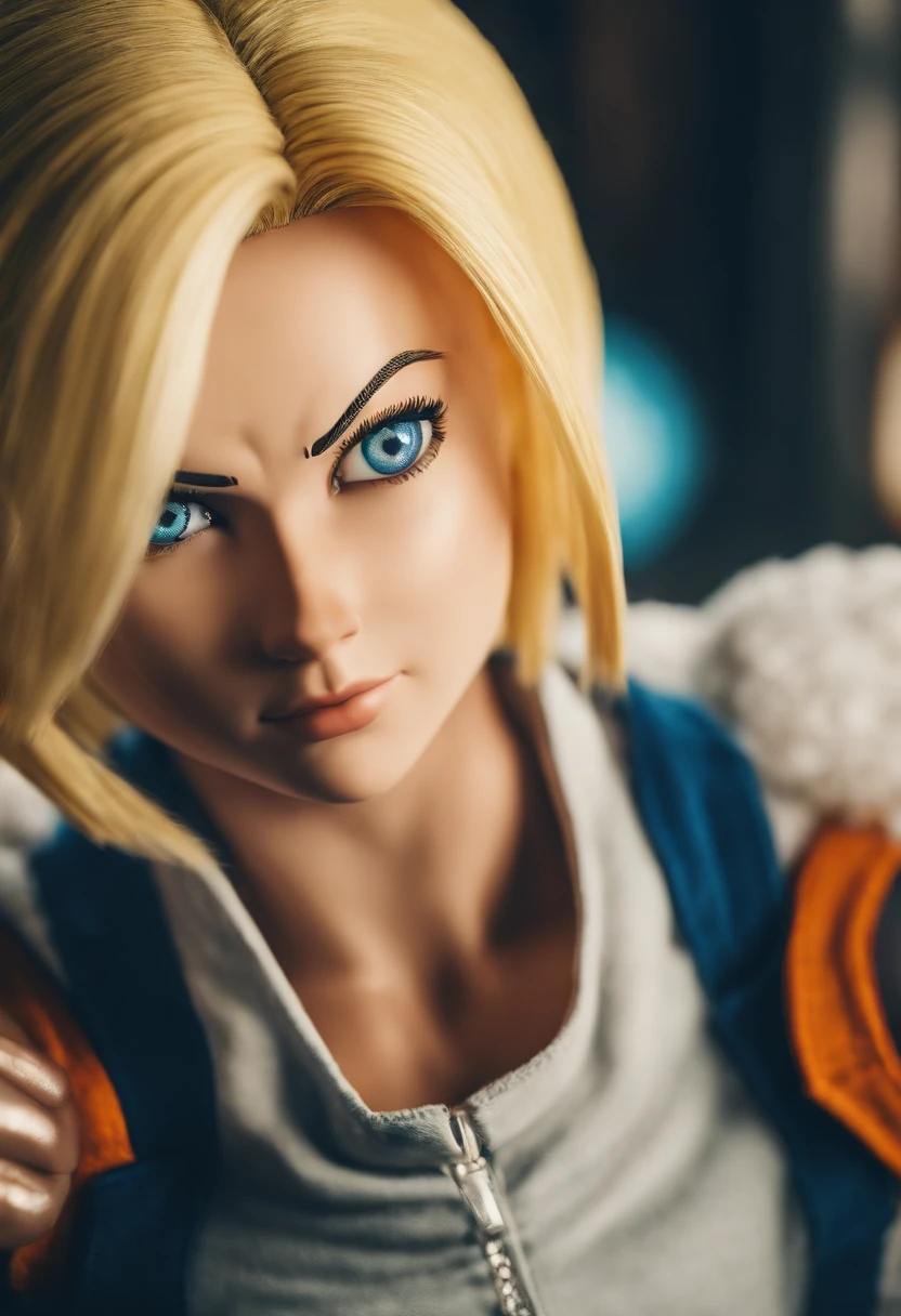 masterpiece, best quality, 1girl, solo, simple background, score_9, source_anime, score_8_up, score_7_up, large breasts, android_18, dragon_ball, 1girl, blonde_hair, blue_eyes,  <lora:ponyxl-deep_penetration-concept-v01:1> penis, 1boy, pov, deepthroat, deep penetration, hands on head, head hold, cum in nose, cum in throat, cum in mouth, ahegao, cheek bulge