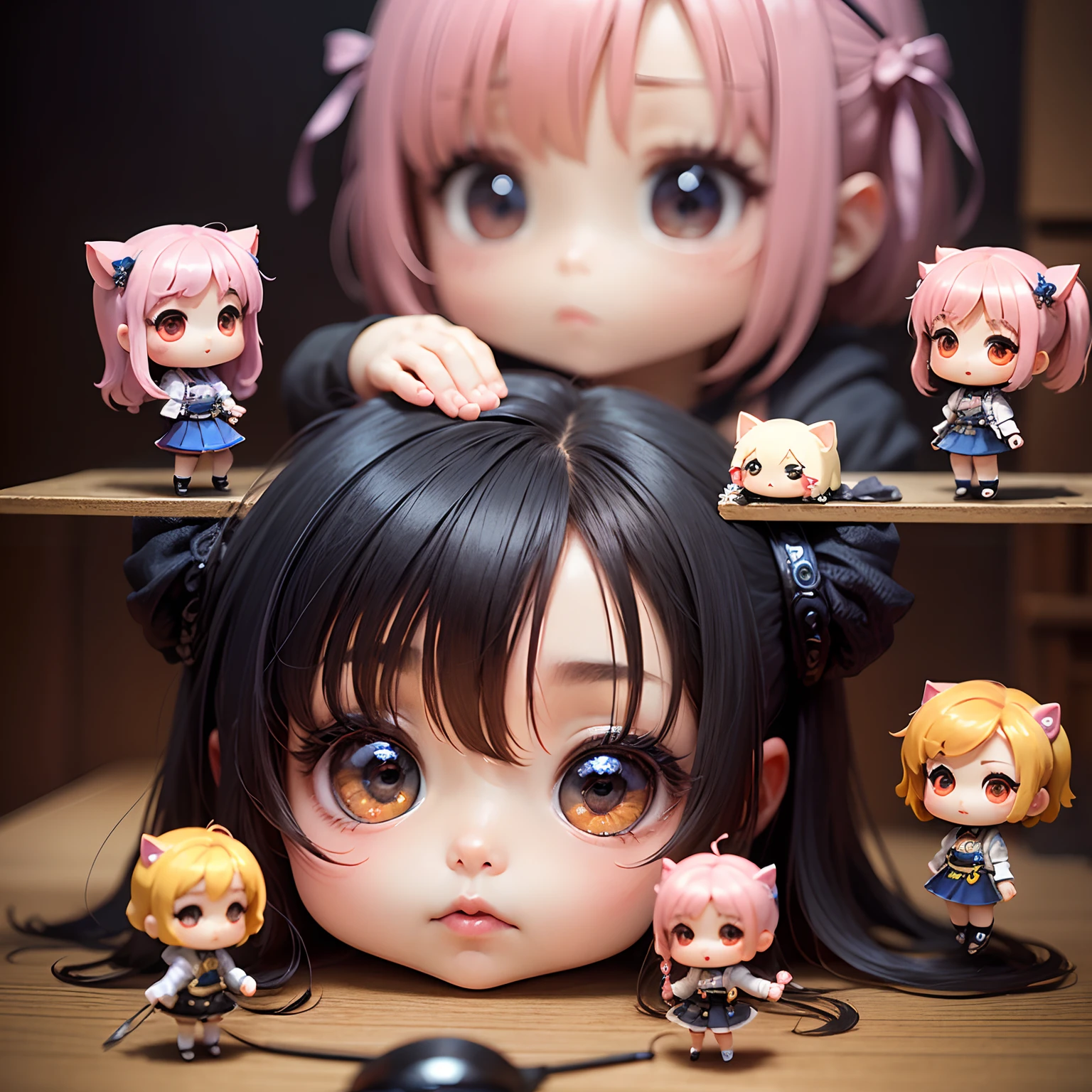 masterpiece、top-quality、ultra-detailliert、(Chibi Chara's Daughter:1.3)、Toraneko、Blue Impulse、