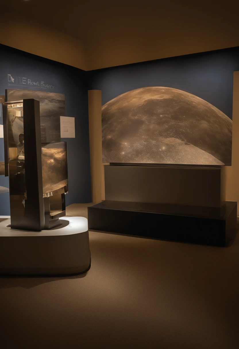 (museum,museums),(small),(technological),(exhibition,exhibitions),(astronomy),(interactive displays),(innovative technology),(educational),(futuristic),(galaxies),(planets),(stars),(space exploration),(virtual reality),(real-time simulations),(immersive experience),(augmented reality),(cutting-edge),(informative),(engaging),(informative),(multimedia presentations),(visually stunning),(touchscreen panels),(informative captions),(interactive learning),(detailed models),(state-of-the-art),(audio guides),(innovative exhibits),(sensor-based installations),(projected displays),(digital art installations),(modern),(sleek design),(ambient lighting),(fascinating),(scientific discoveries),(multisensory experience),(astrophysics research),(high-resolution images),(virtual tours),(astronauts),(space missions)