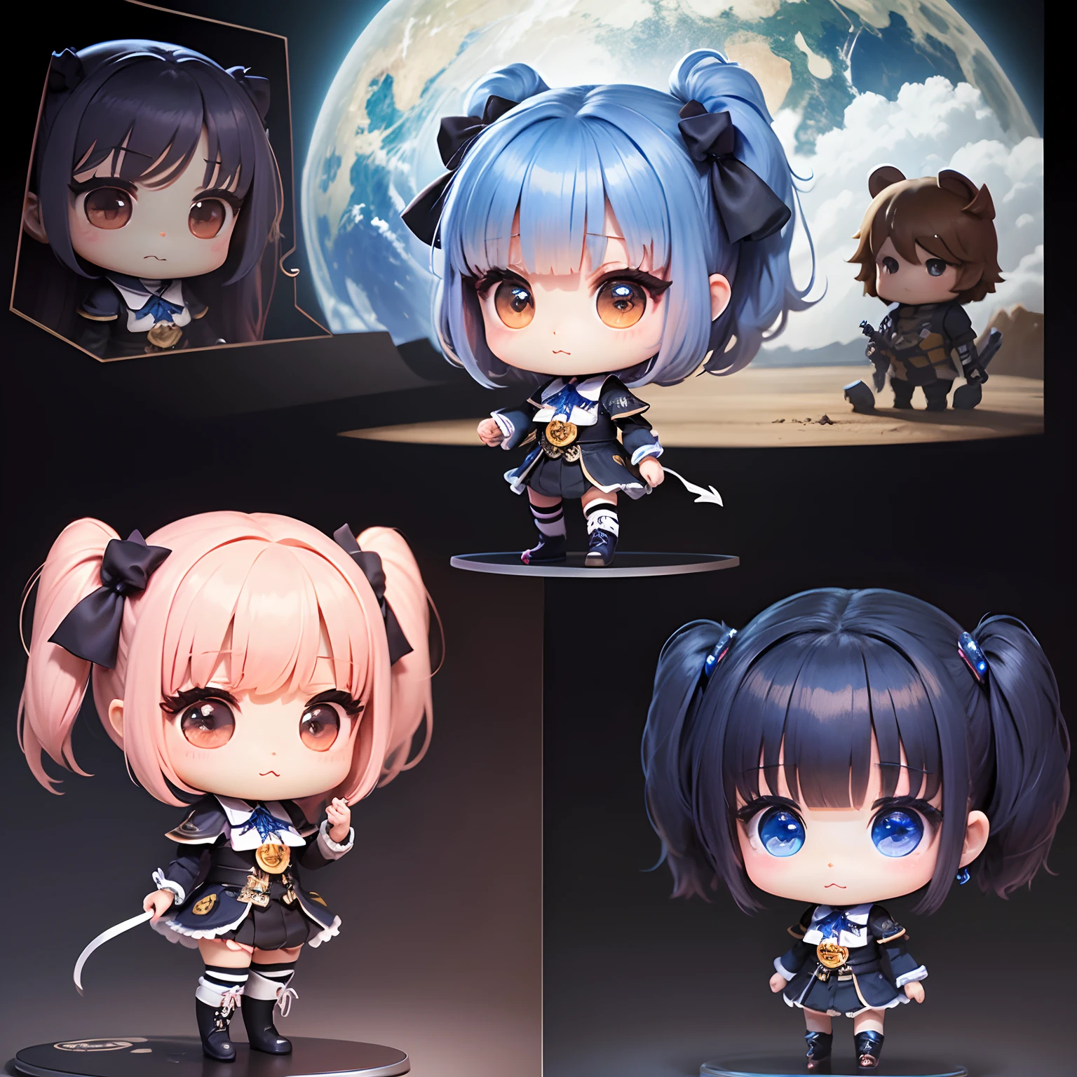 ​masterpiece、top-quality、ultra-detailliert、(Chibi Chara's Daughter:1.3)、、Blue Impulse、