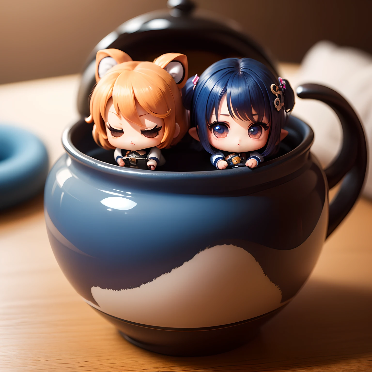 masterpiece、top-quality、ultra-detailliert、(Chibi Chara's Daughter:1.3)、、Blue Impulse、