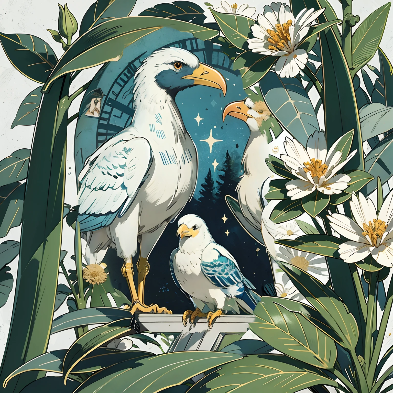 Blue-collar birds