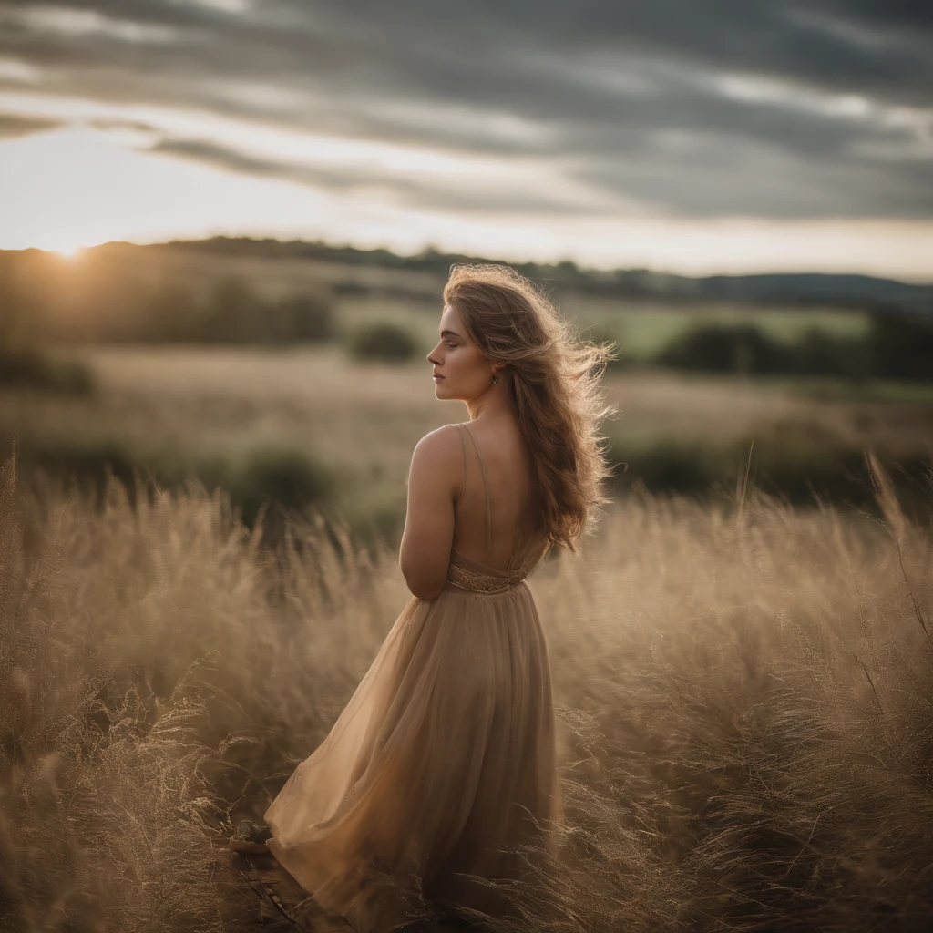 RAW (full-length photo) of naked 25 year old (Estonian:0.5) (jewish:0.3) girl, (photorealistic:1.2), (best quality), (detailed skin:1.3), (intricate details), dramatic, ray tracing, curvy hair, medium breasts, (Meadow, Sun, Clouds, Field, Farming, Starlight, Walking trail), highly detailed skin, by David Hamilton