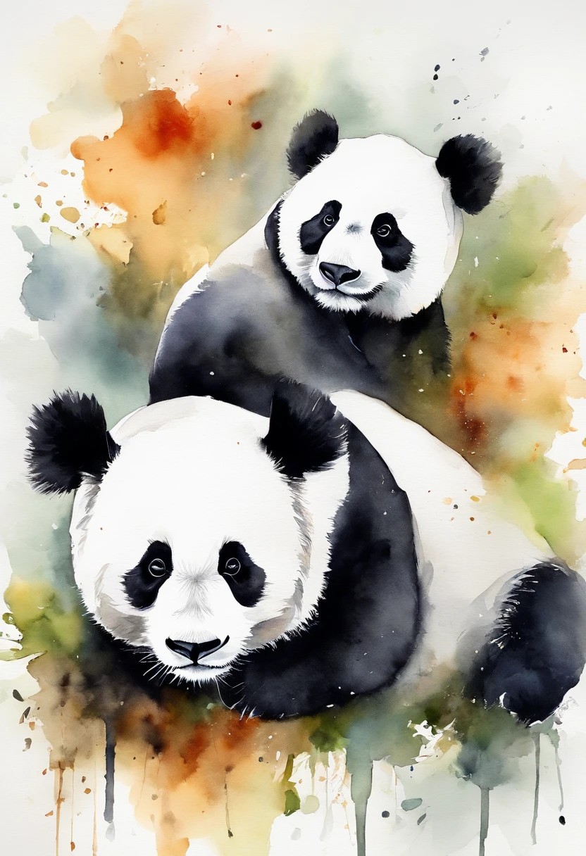 white backgrounid,Create a panda,The panda's morphology takes on the letter M