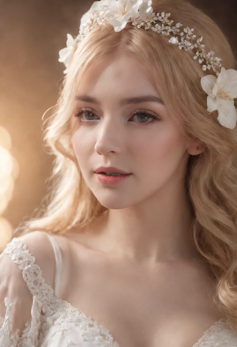 Best quality, Masterpiece, A high resolution, Yang beyond,Transparent maid outfit,hair adornments,necklace, jewelry,Beautiful face,after sexing_Body, Tyndall effect,Photorealistic, Dark Studio, rim lit, twotonelighting,(highdetailskin:1.2), 8K UHD, Digital SLR, Soft lighting, High quality, voluminetric lighting, candid, photographed, high resolution, 4K, 8K, Bokeh, Blonde hair,