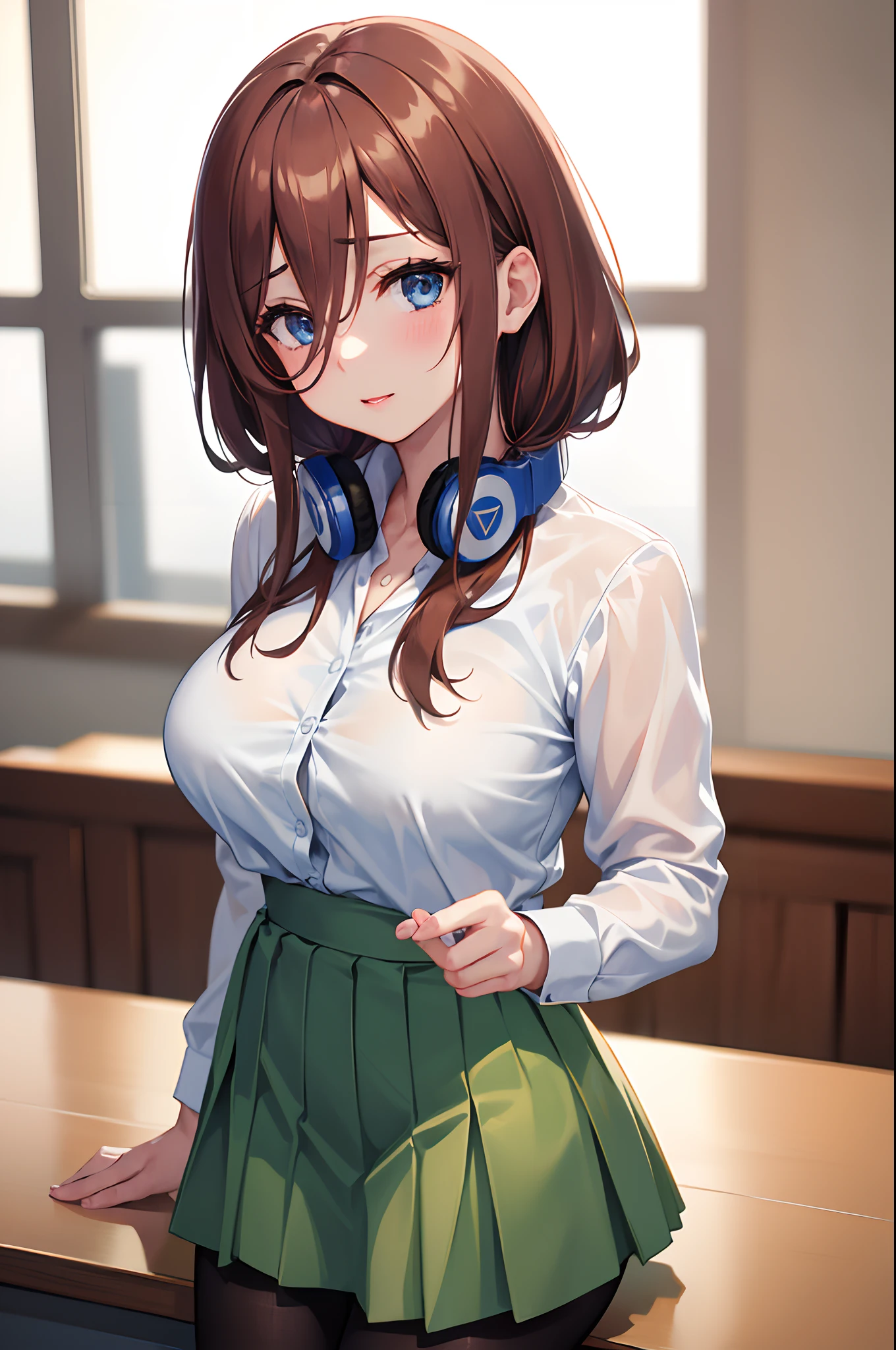 debris flieasterpiece、highest quality、Super detailed、High resolution、High resolution、8K portrait、Unity 8k壁紙のHigh resolutionCG、unity 8k wallpaper、cute:1.5、:1.5、Highly detailed CG unity 8k wallpaper、realistic、real person、cute、 portrait photography、shiny skin、High resolution、brown semi-long hair、(16 years old:1.2)、(1 girl)、(classroom:1.6)、(school uniform),perfect face, seriously, (blush:1.5),(((clothing lift:1.5))), (medium chest:0.8),(((I have nipples))), Detailed description vagina,show vagina,spread legs,spread ,((vaginal orgasm:1.7))