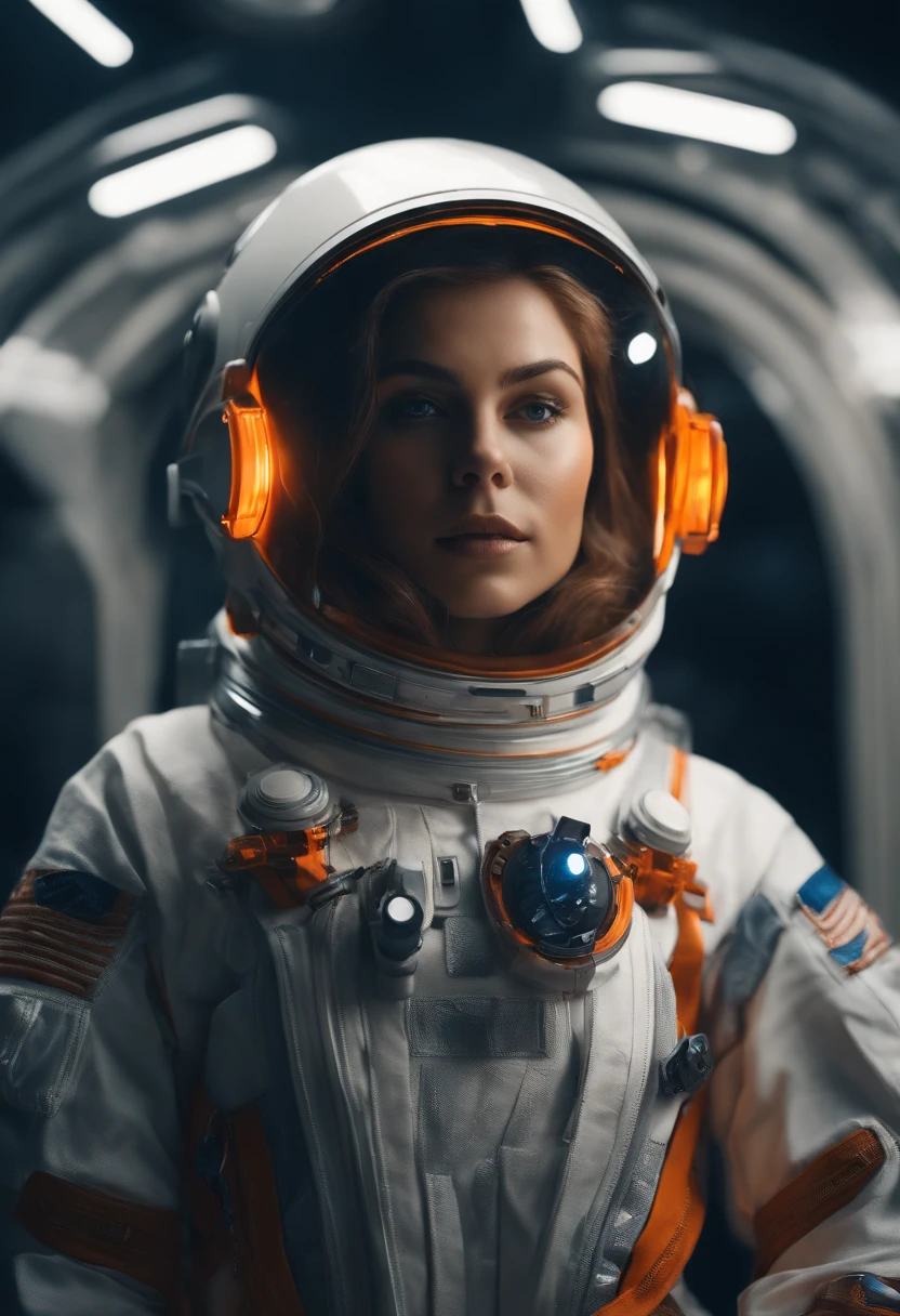 jovem astronauta com capacete nas maos e olhando pra mim