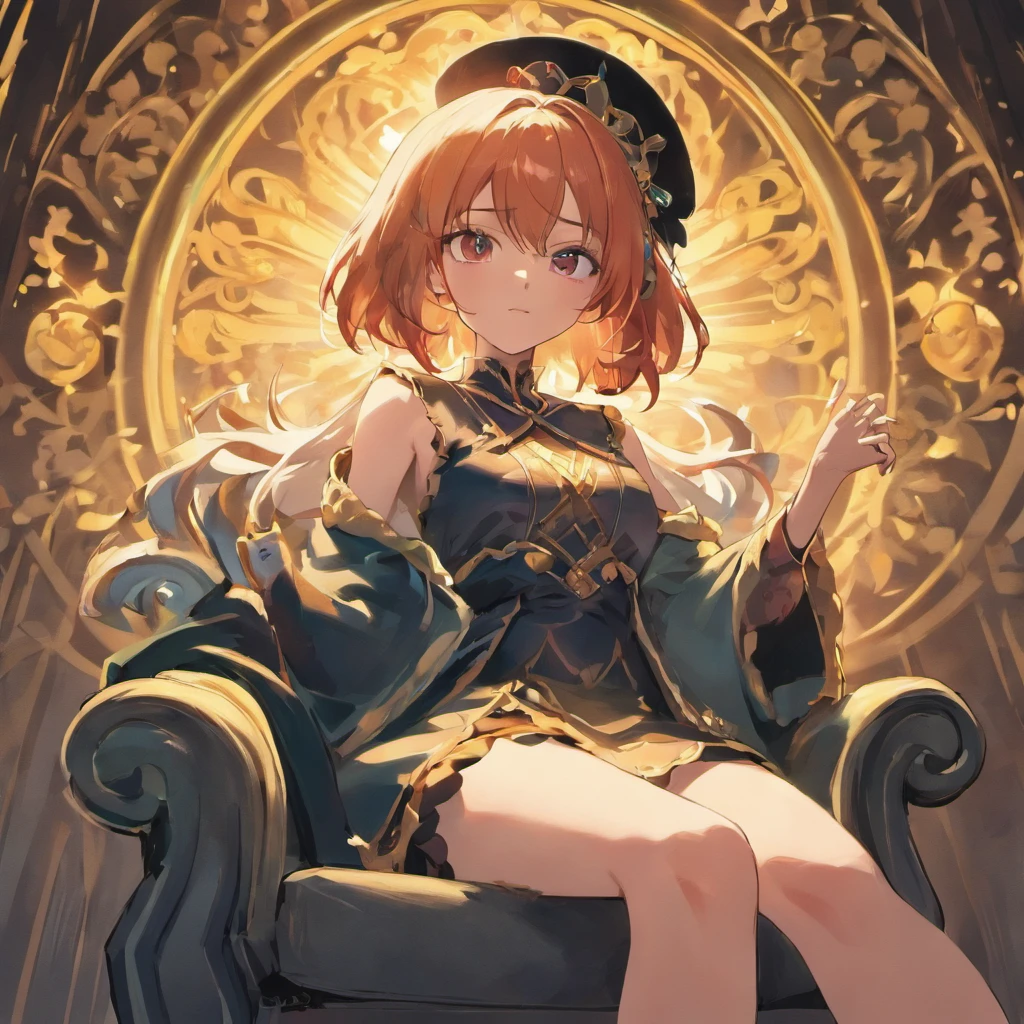 A closeup of a woman sitting in a chair wearing a hat, mulher bonita sedutora do anime, estilo de arte de fantasia, classical witch, magia de elenco de bruxa de anime de paquera, mulher bonita do anime, Magical beautiful,  anime loira com cabelo longo, menina bonita, feiticeira bonita, uma bela feiticeira, feiticeira bonita, arte de fantasia de anime