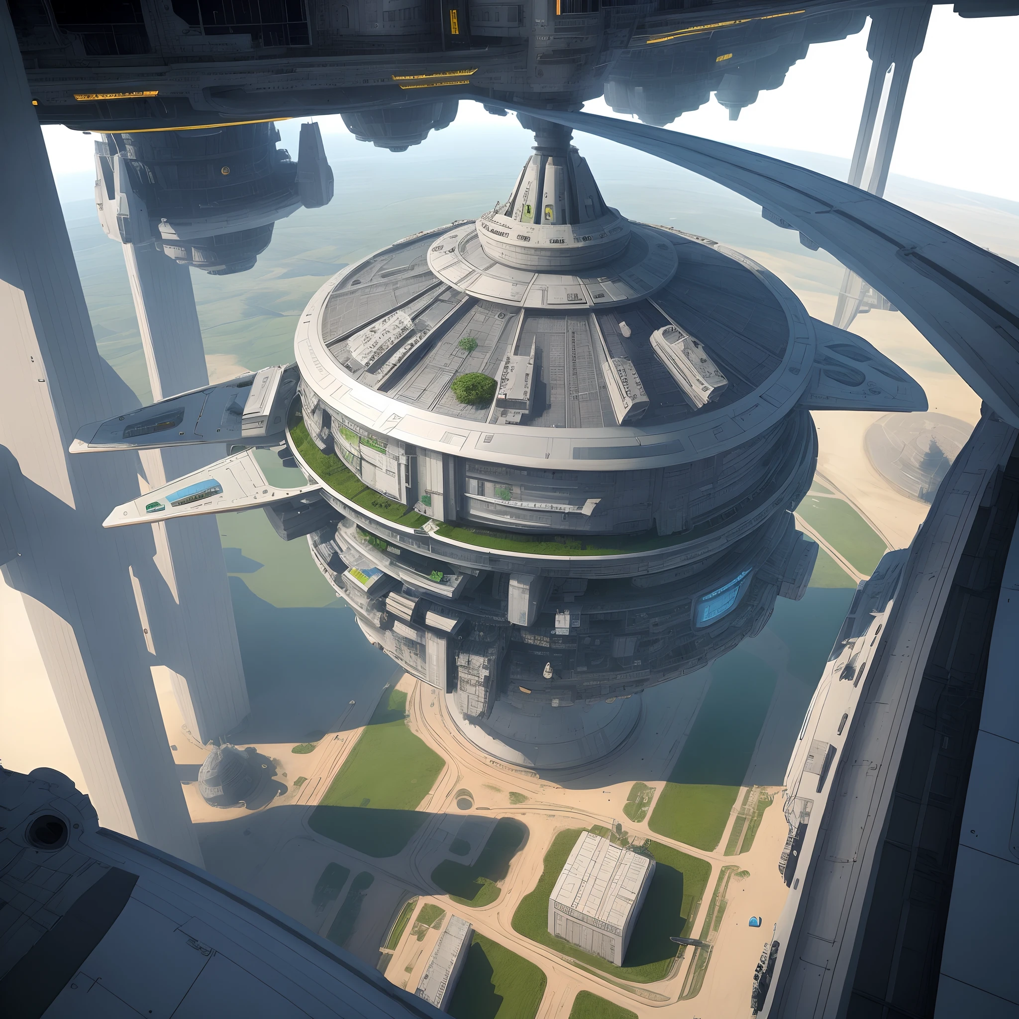A spaceship hub on earth
