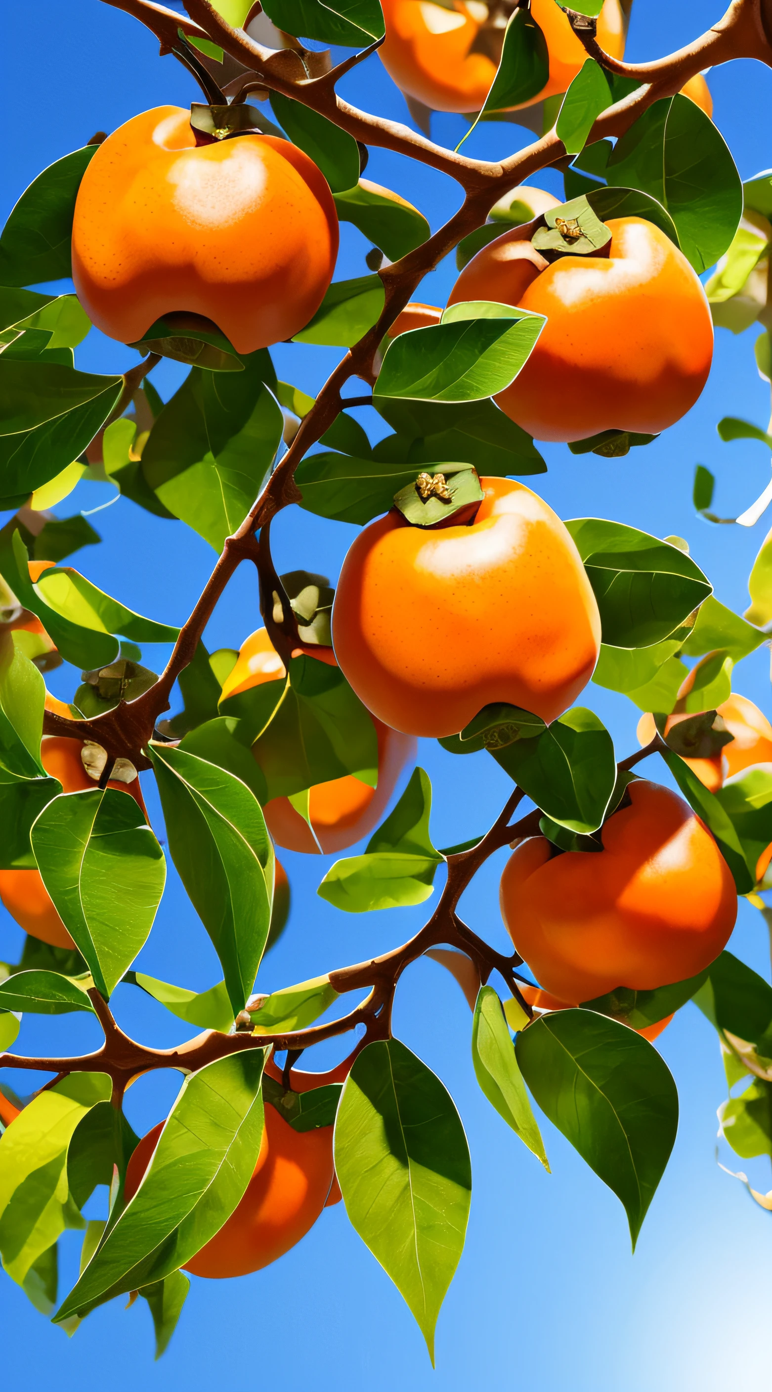 (Masterpiece), {Best quality},High detail,(Ray tracing), (Realistic:1.0), Photorealistic,((1boys)), (((A sprig of persimmons))),(Skysky),(rays of sunshine),(baiyun)