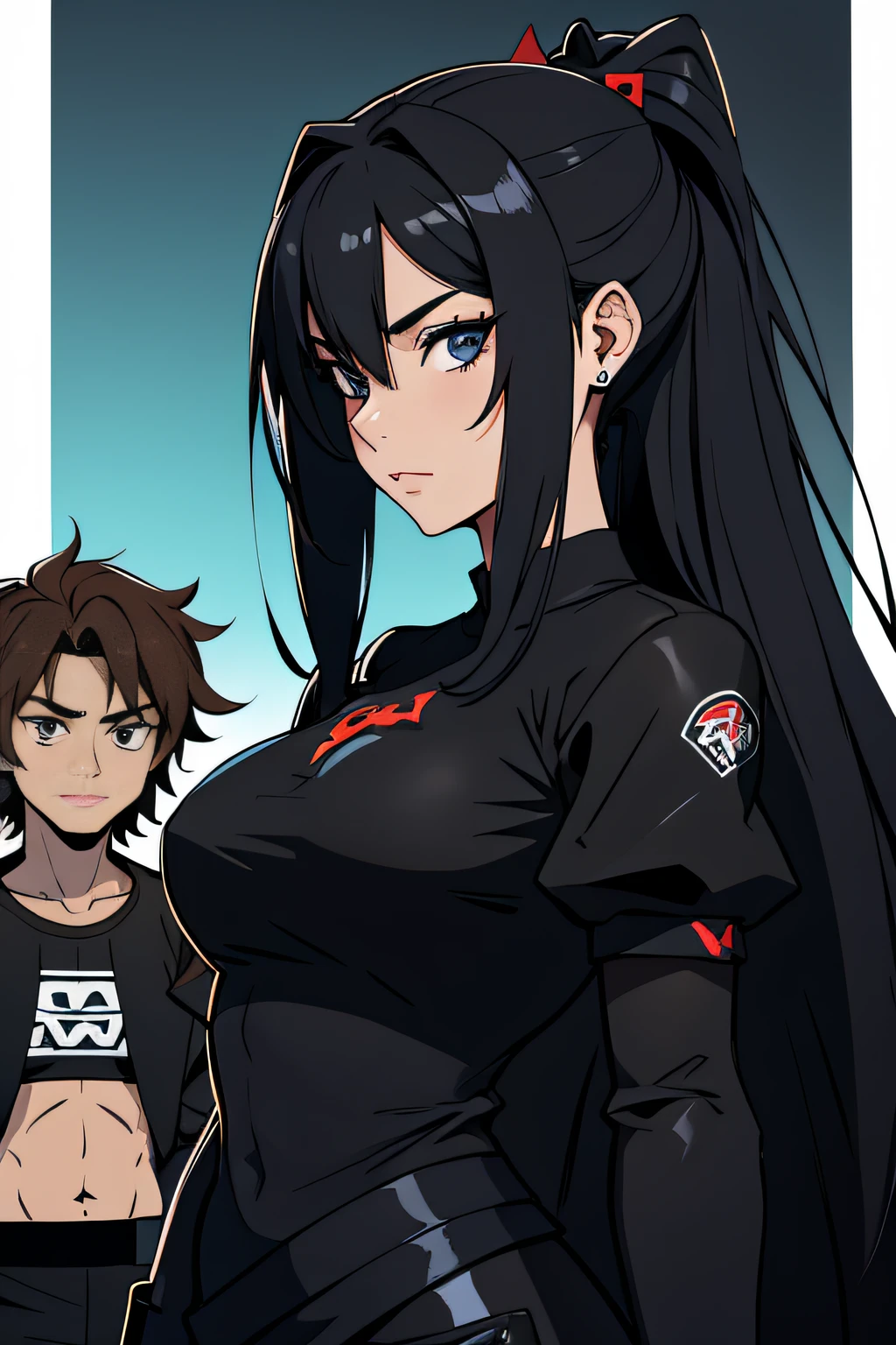 rei e rainha, black shirts, pessoas ajoelhas em baixo