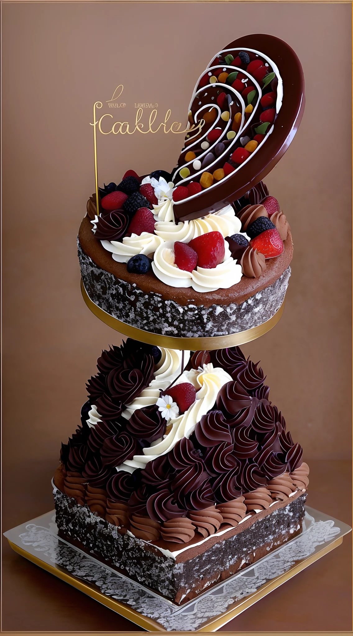 There is a stack of cakes on top,Strawberries on top, Stacked, Cupcakes, Cupcakes, patisserie, the greatest cake, delicacy, ❤🔥🍄🌪, fuji choco, jaw dropping, cake art, absolutely outstanding image, Mouthwatering, desserts, Delicious, caramel, Overflowing, future!!, towering, delicacy, light on top, creamy, !!Beautiful!!