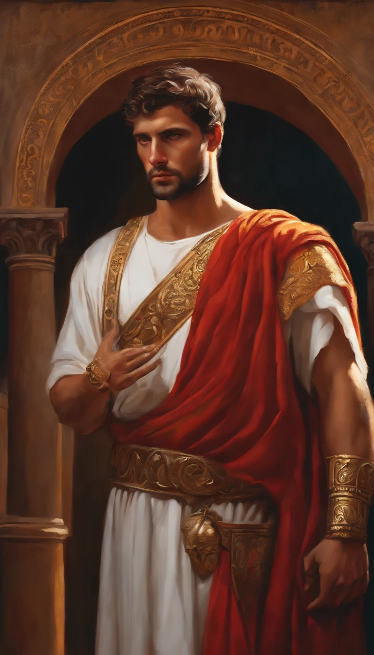 Roman man painting style