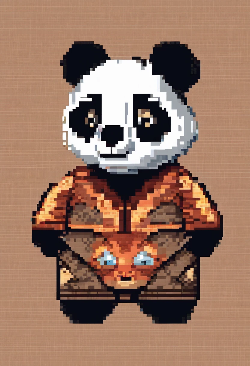 a panda.Face only.No background. 3D pixel art 4K wallpaper. Incredible pixel art details. Pixel art.  Detailed Unreal Engine pixel art