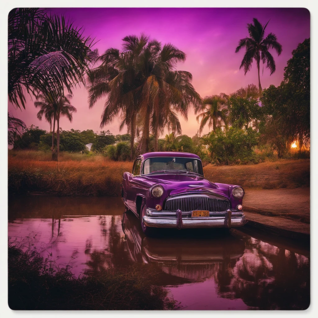 crie um mundo roxo futuritica 100000 anos,