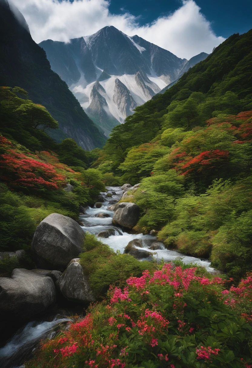 Japan Alps　夏天　refreshing　mountaineering　landscapes