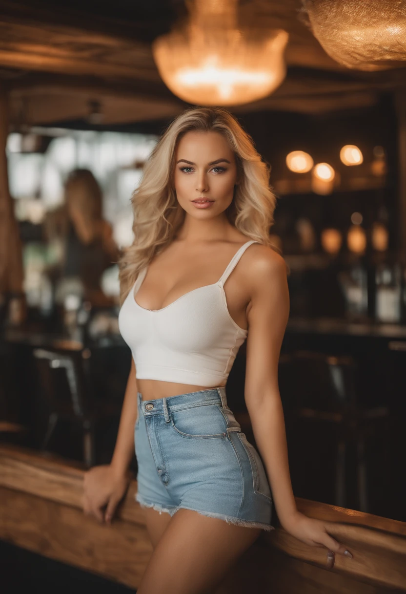 blonde woman with tank top and matching posing in a nightclub, fille sexy aux yeux bleus, Portrait Sophie Mudd, blur background, Best quality, 1fille, Portrait de Corinna Kopf, cheveux blonds et grands yeux, selfie of a young woman, ohne Maquillage, maquillage naturel, Look directly into the camera, Visage avec Artgram, dezentes Maquillage, Superbe photo du corps entier, dans la chambre, gros seins, Blonde, Fille blonde latine, Yeux verts, Photo dans la mer, Poser pour Instagram
Corps maigre,
dressed in a bikini