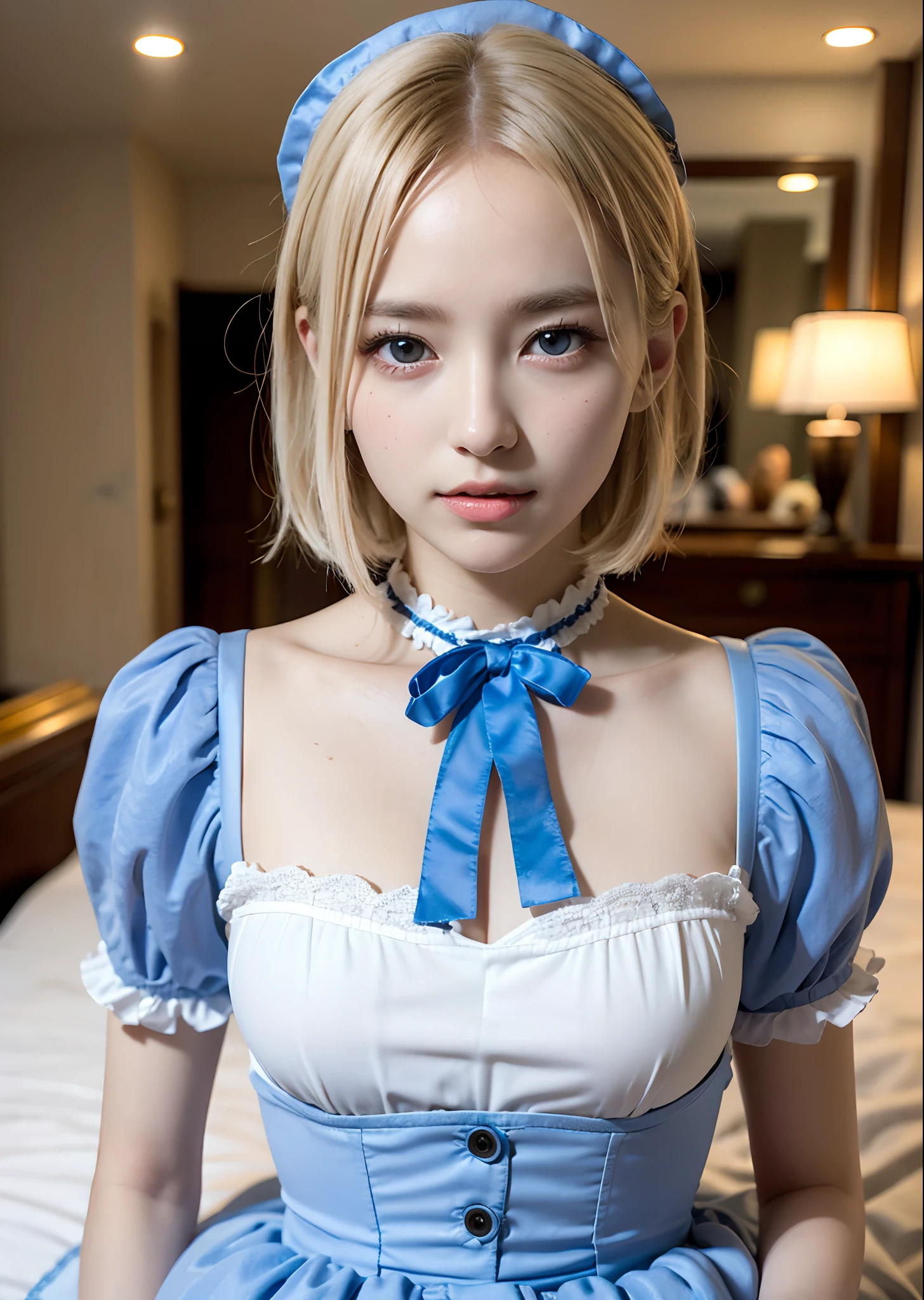 NSFW,(cammel toe),(Best Quality:1.2), female dog,(Female genitalia 1.1),in 8K, Raw photo,Platinum Blonde Hair, (Blue eyes, Lolita Fashion, :1.2), full body Esbian, Amazing Beautiful Girl, Aura with a sense of transparency,face lights, profetional lighting, Cinematic lighting, A detailed face, Bokeh background