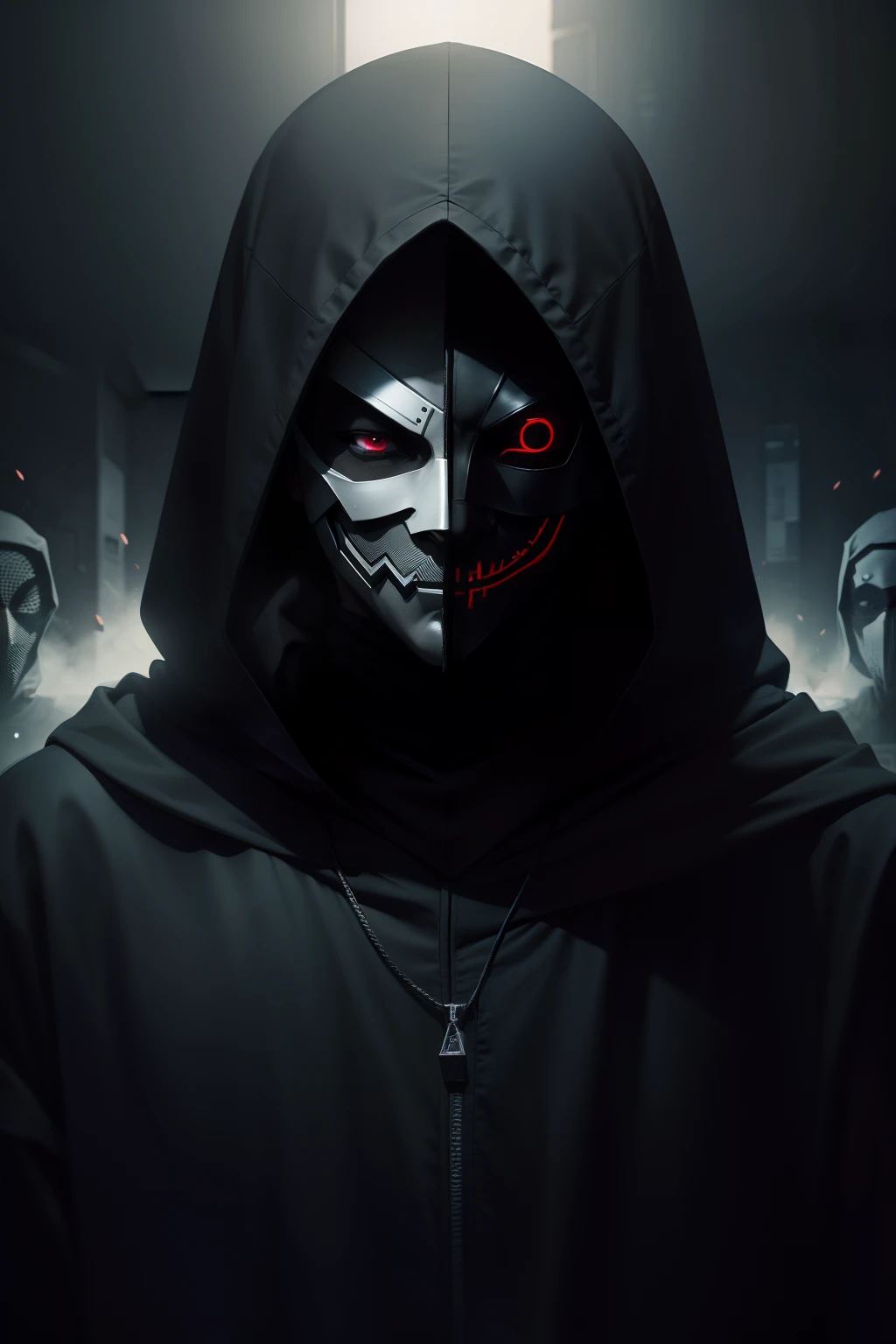 evil hacker,using anonymous mask,dark art, obscure,4k --auto --s2