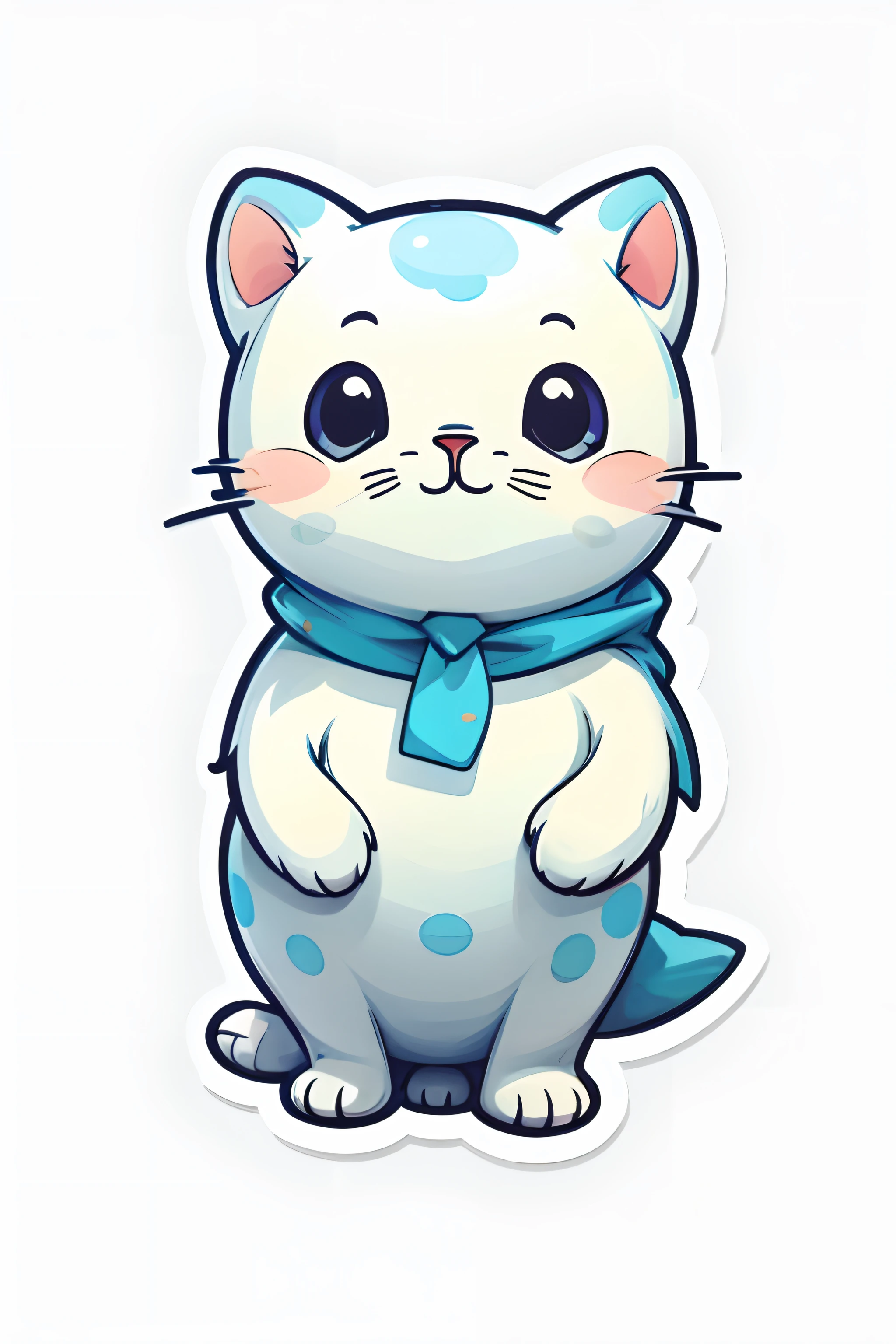 Sticker project, Sticker on A white paper, White background. Seal Cute sticker --auto