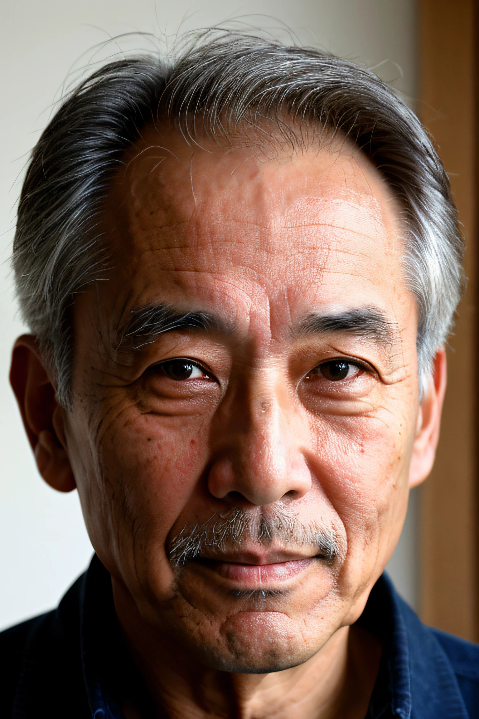 masterpiece photo of a man, 70 years old, japanese man, looking at the camera